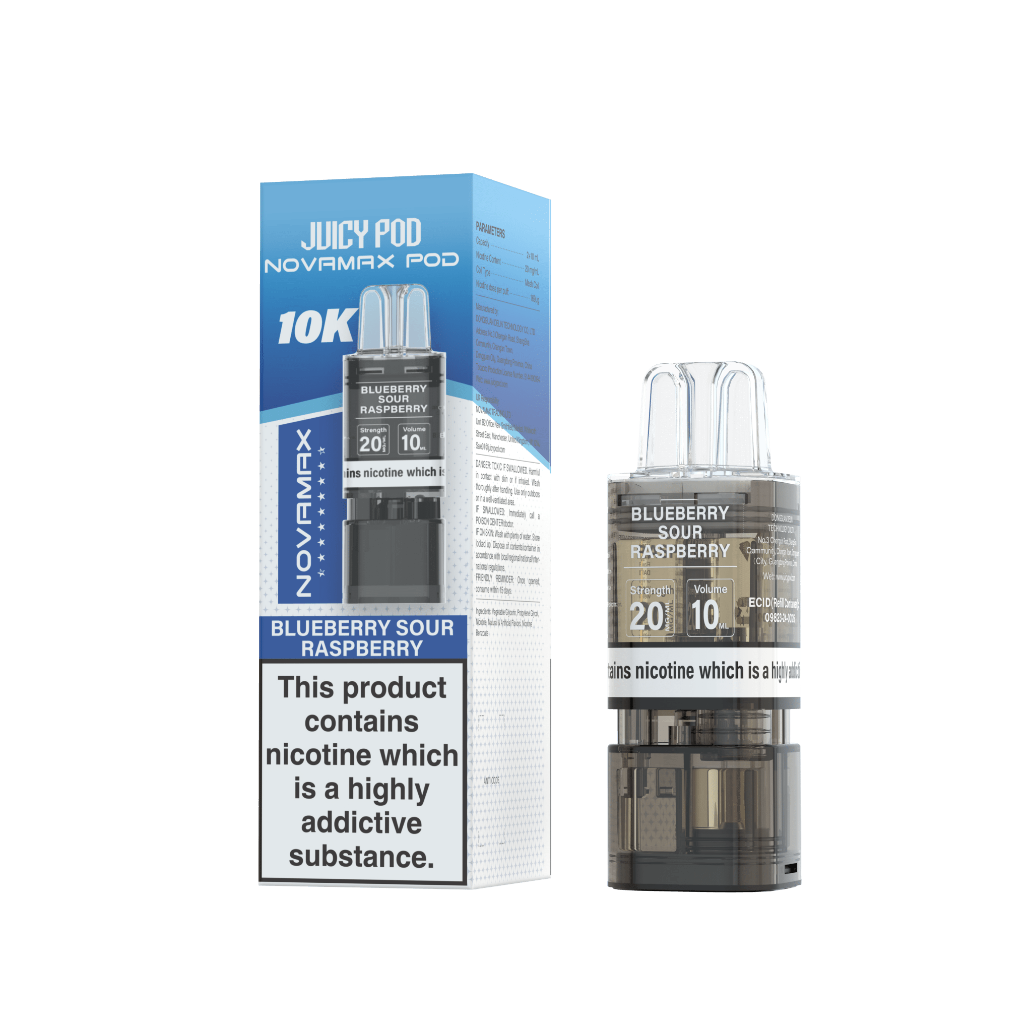 buy Juicy Pod Novamax 10k Replacement Pods - 10 pack at Wolfvapes.co.uk