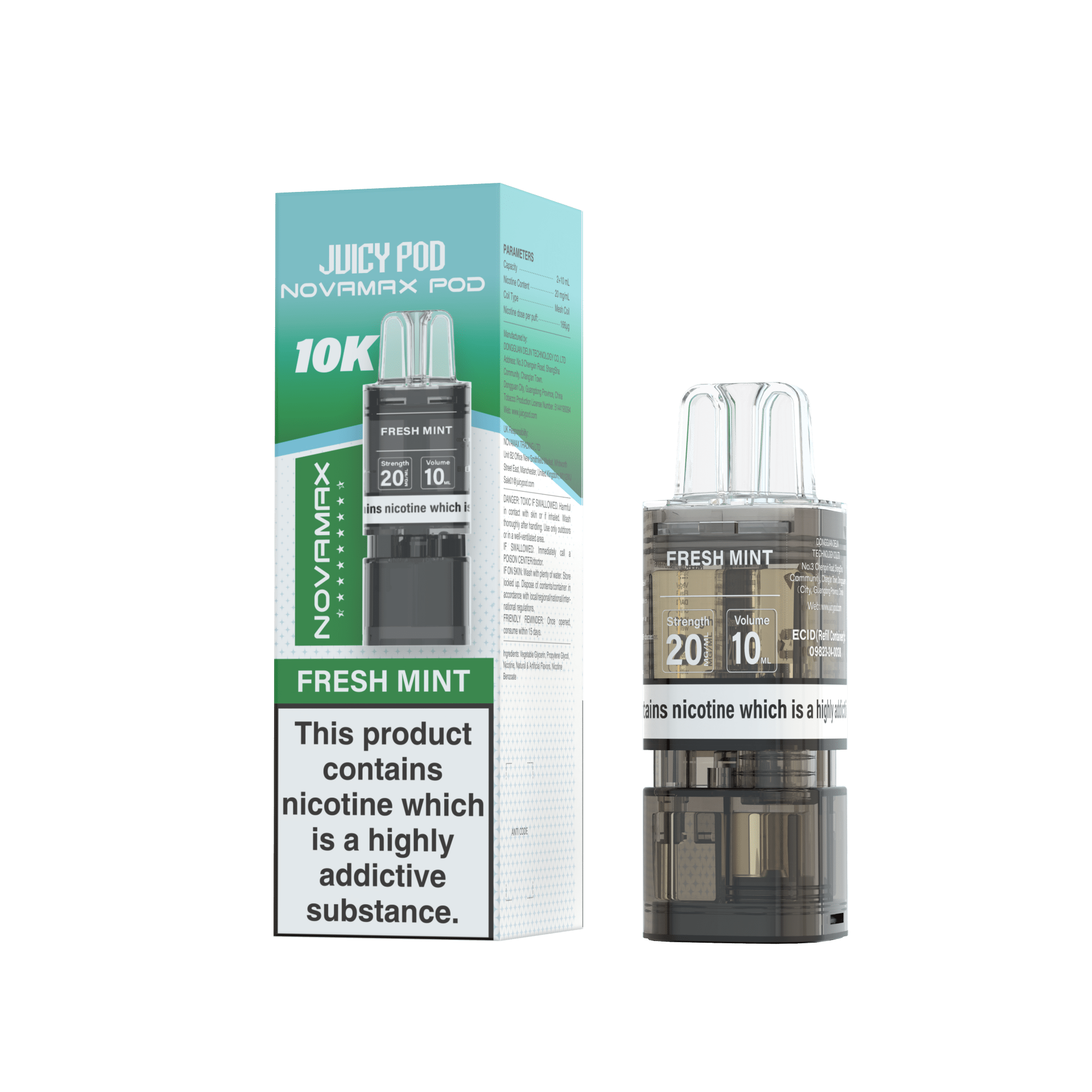 buy Juicy Pod Novamax 10k Replacement Pods - 10 pack at Wolfvapes.co.uk