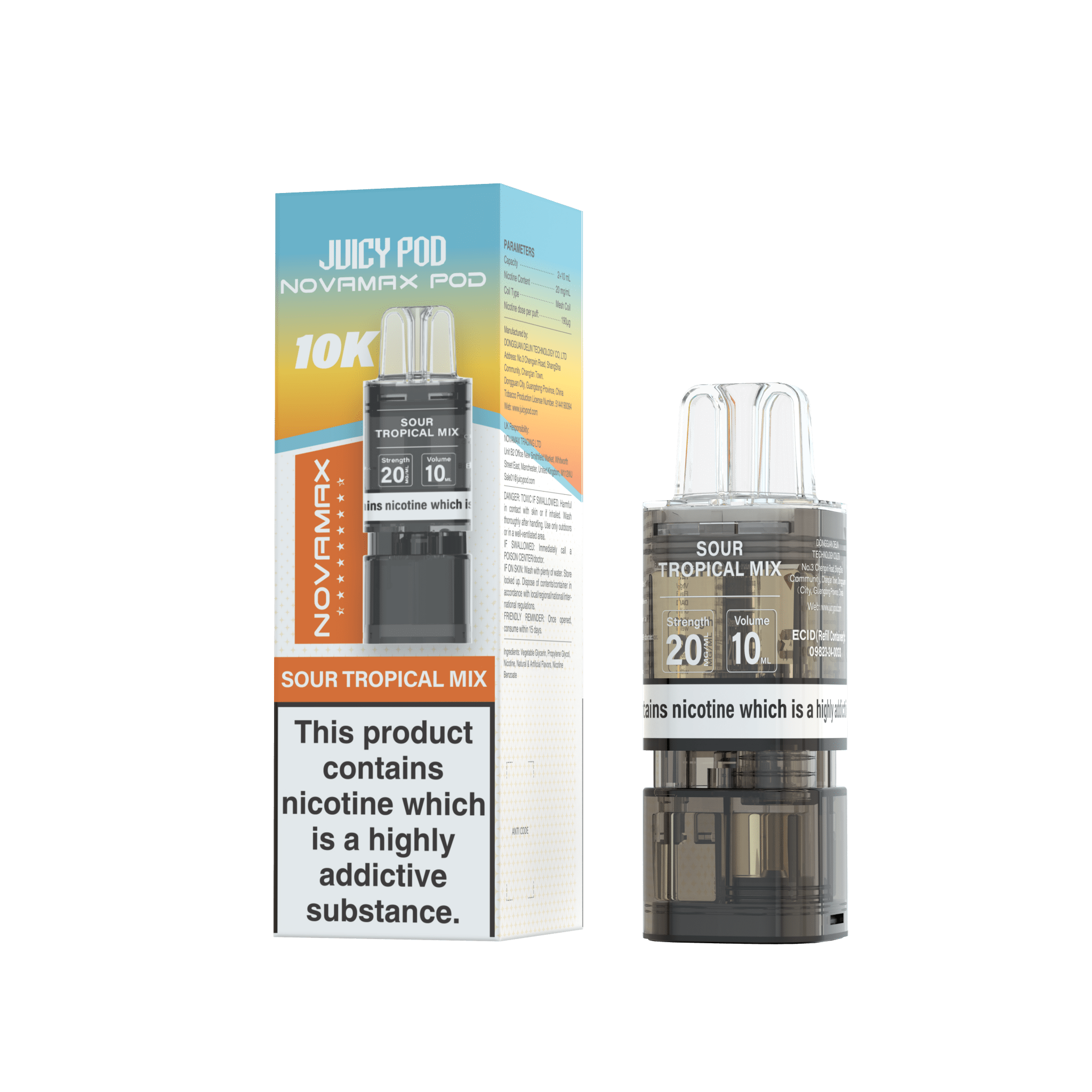 buy Juicy Pod Novamax 10k Replacement Pods - 10 pack at Wolfvapes.co.uk
