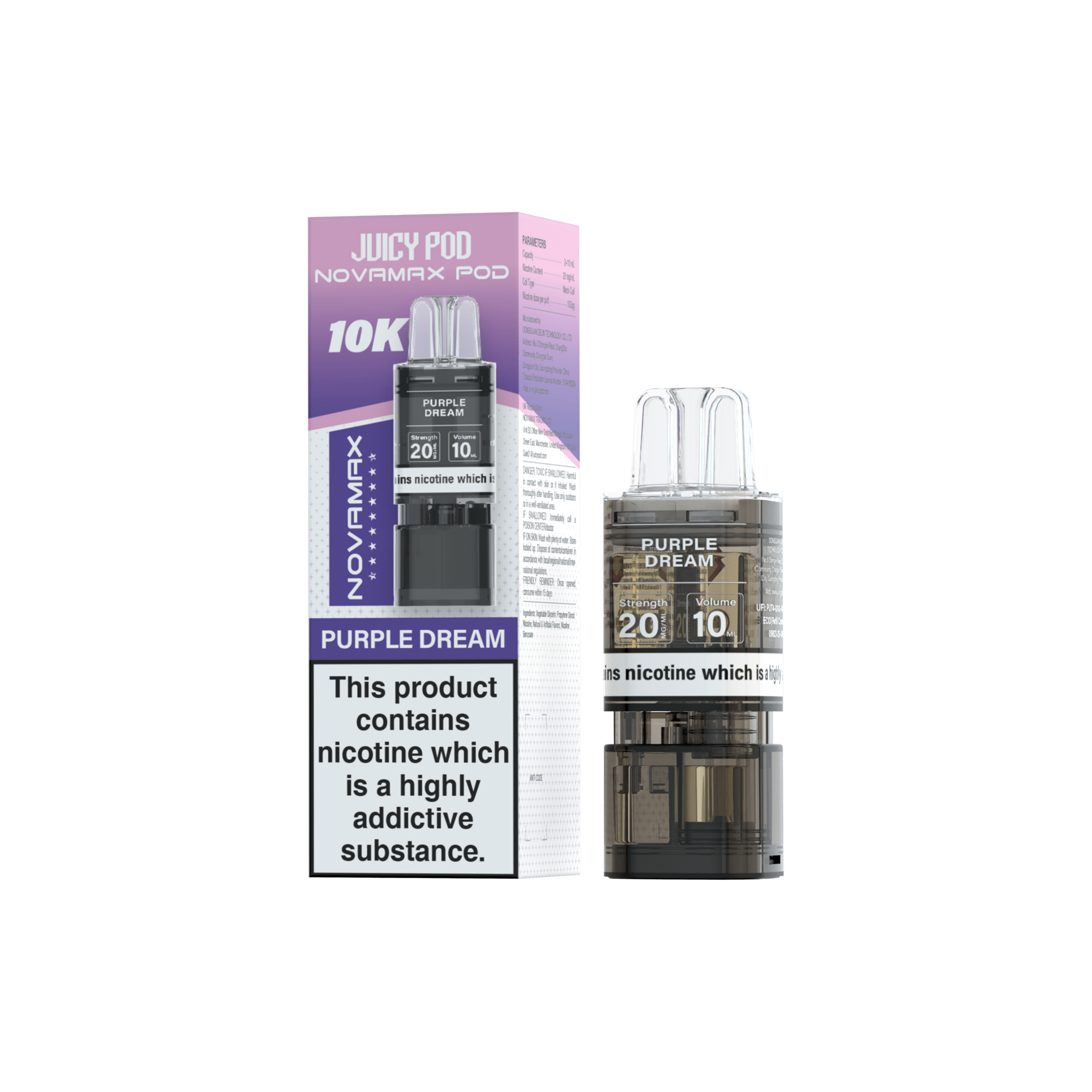buy Juicy Pod Novamax 10k Replacement Pods - 10 pack at Wolfvapes.co.uk