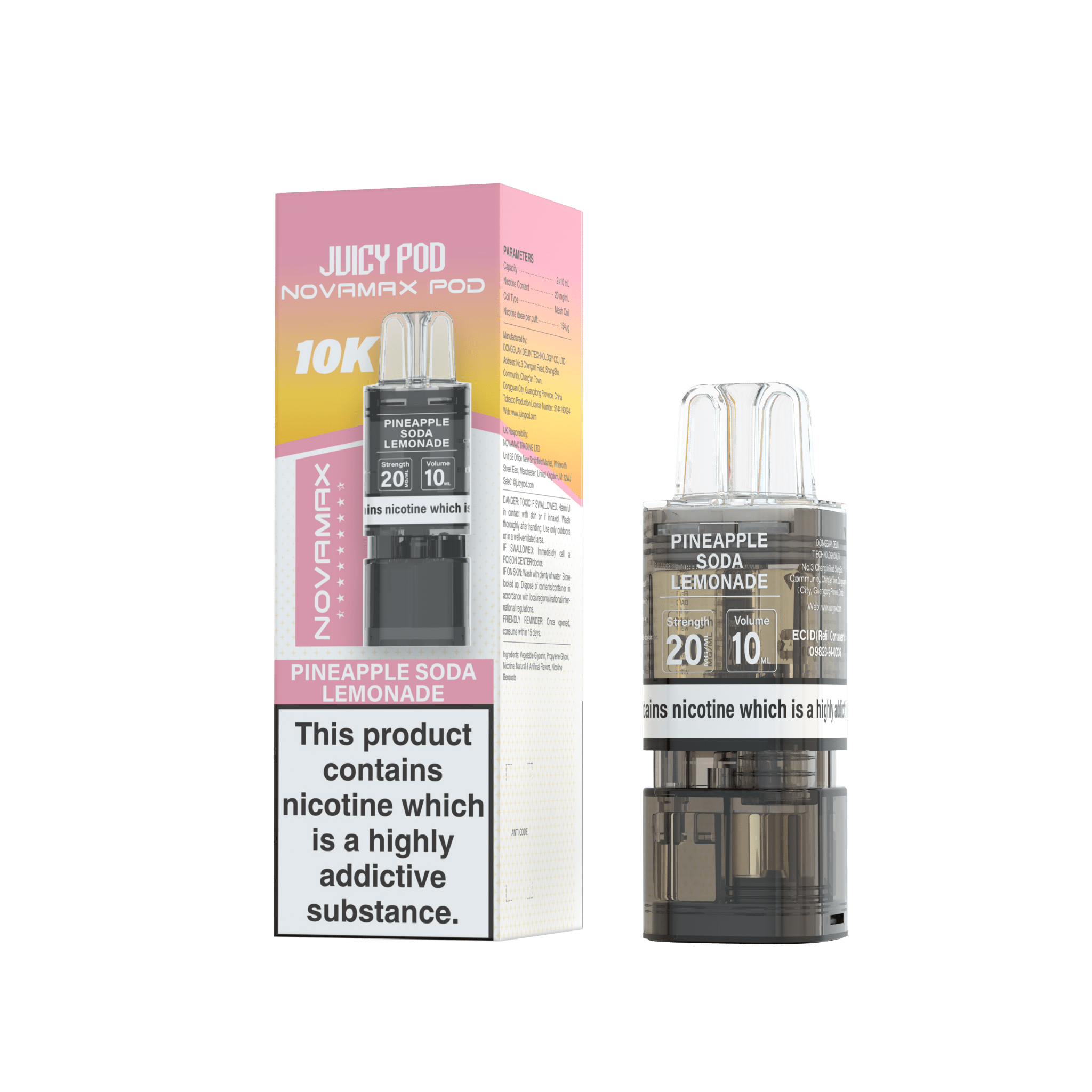 buy Juicy Pod Novamax 10k Replacement Pods - 10 pack at Wolfvapes.co.uk