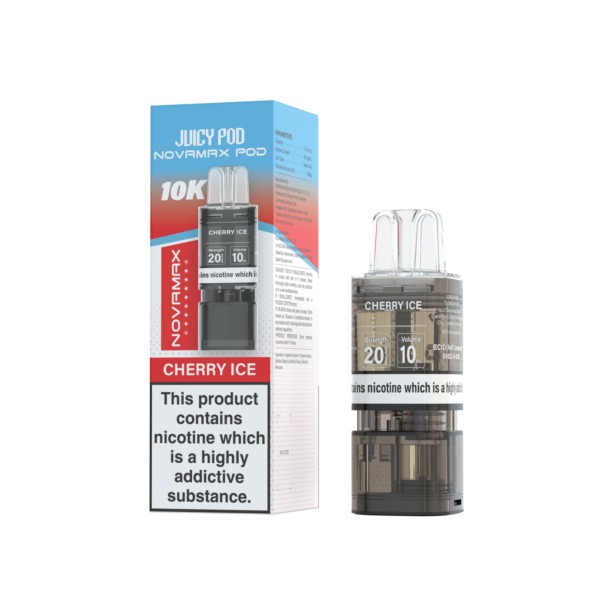 buy Juicy Pod Novamax 10k Replacement Pods - 10 pack at Wolfvapes.co.uk