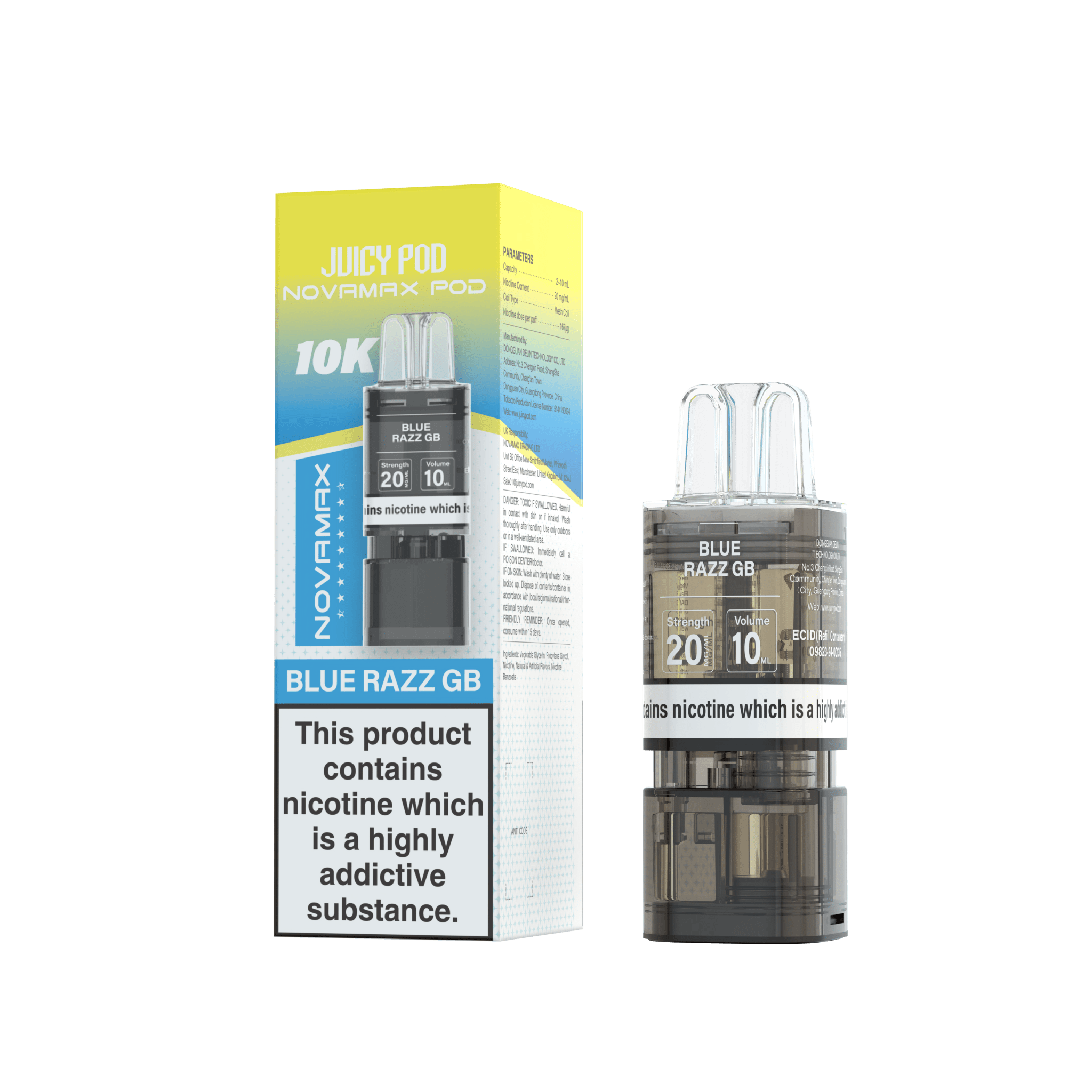 buy Juicy Pod Novamax 10k Replacement Pods - 10 pack at Wolfvapes.co.uk