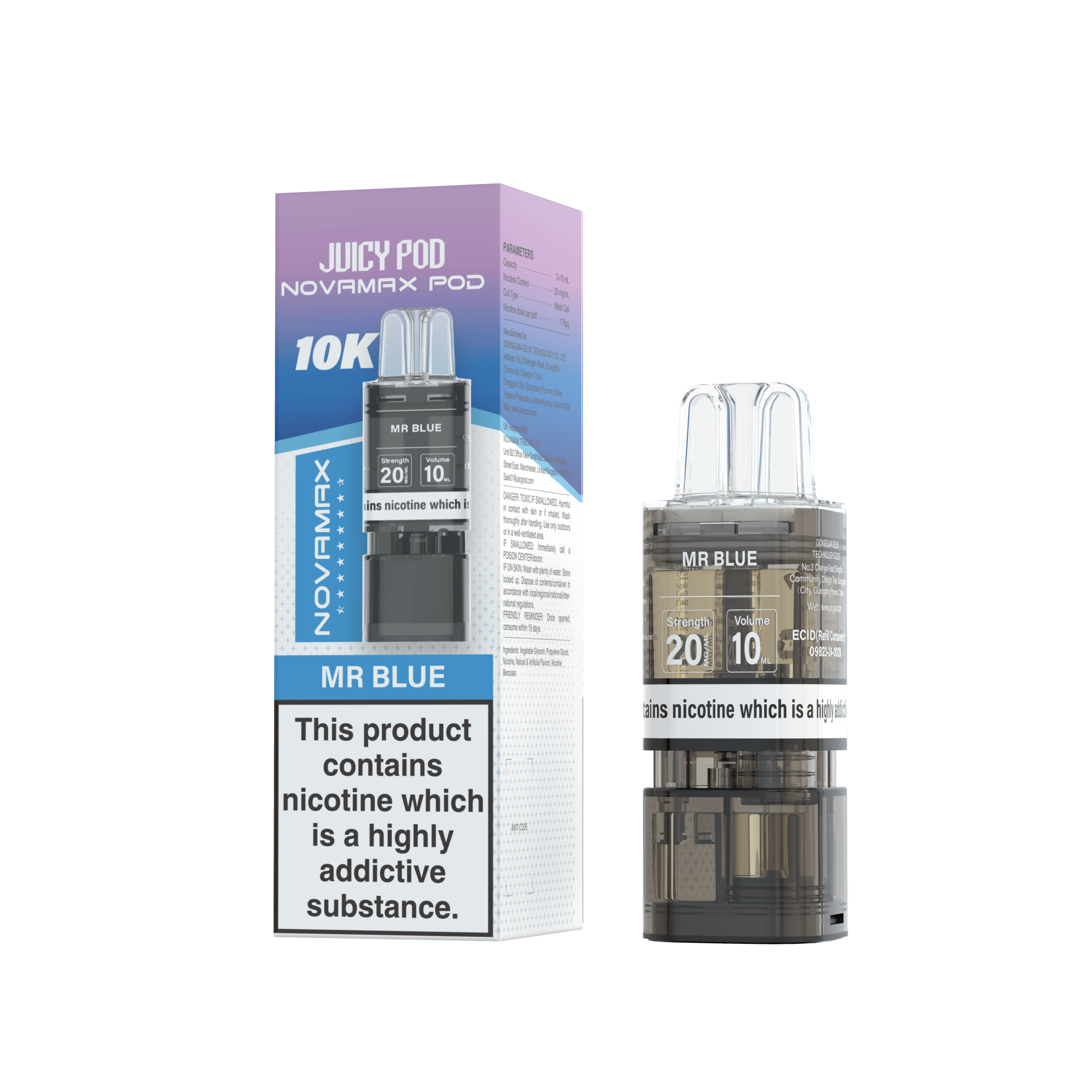 buy Juicy Pod Novamax 10k Replacement Pods - 10 pack at Wolfvapes.co.uk