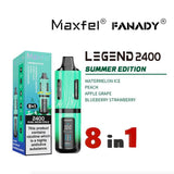buy Maxfel 8 In 1 Fanady Legend 2400 Vape Box of 5 at Wolfvapes.co.uk