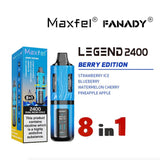 buy Maxfel 8 In 1 Fanady Legend 2400 Vape Box of 5 at Wolfvapes.co.uk