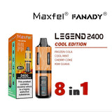 buy Maxfel 8 In 1 Fanady Legend 2400 Vape Box of 5 at Wolfvapes.co.uk