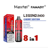 buy Maxfel 8 In 1 Fanady Legend 2400 Vape Box of 5 at Wolfvapes.co.uk