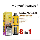 buy Maxfel 8 In 1 Fanady Legend 2400 Vape Box of 5 at Wolfvapes.co.uk