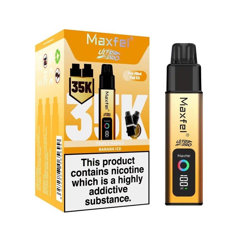 buy Maxfel Ultra Pro 35k Prefilled Pod Vape Kit Box of 5 at Wolfvapes.co.uk