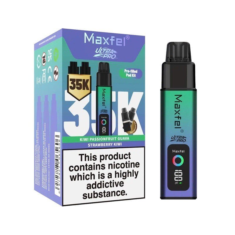 buy Maxfel Ultra Pro 35k Prefilled Pod Vape Kit Box of 5 at Wolfvapes.co.uk