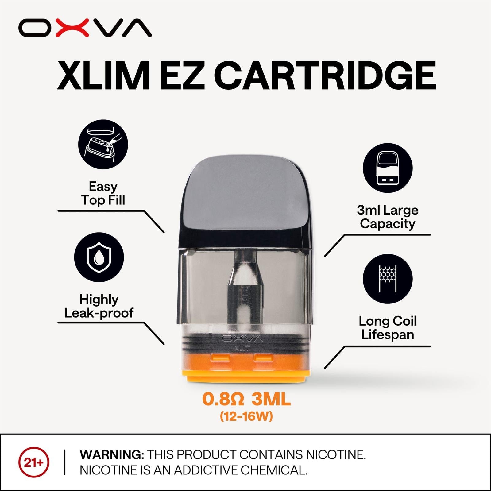 buy Oxva Xlim EZ Cartridges Pods Pack of 3 at Wolfvapes.co.uk