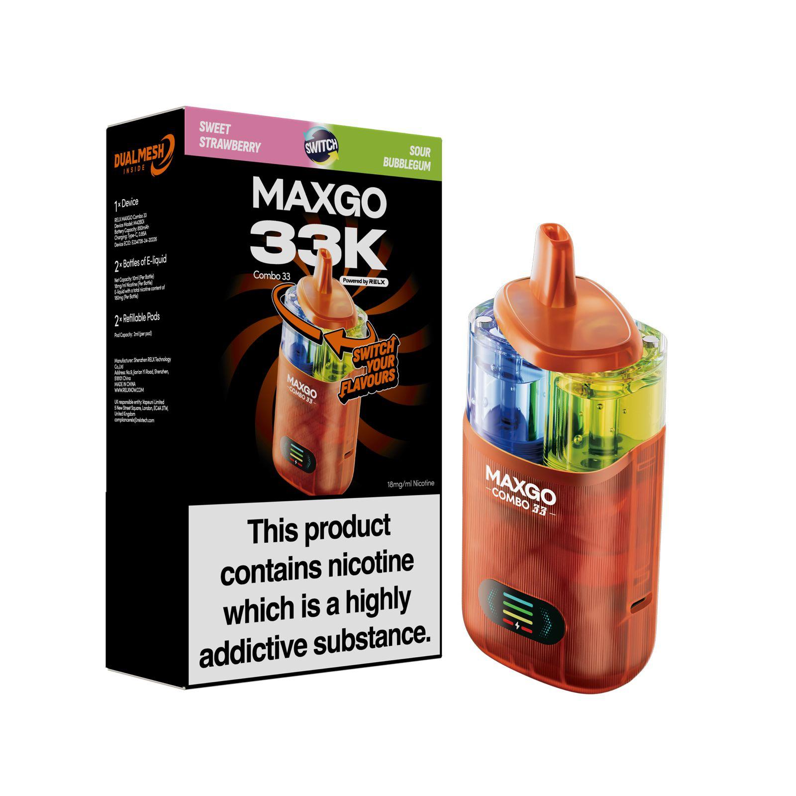 Relx Maxgo 33k Pod Vape Kit Pack of 5 Easy & Reliable Relx Maxgo 33k Pod Vape Kit Pack of 5 Easy & Reliable
