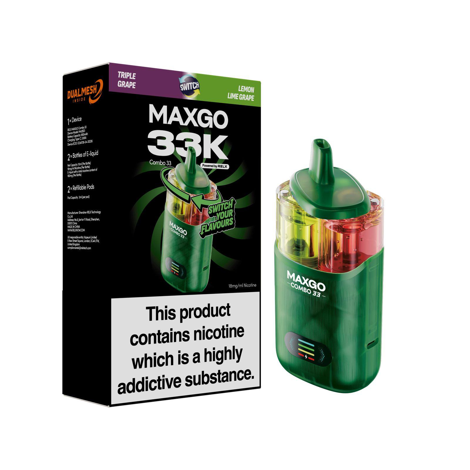 Relx Maxgo 33k Pod Vape Kit Pack of 5 Easy & Reliable Relx Maxgo 33k Pod Vape Kit Pack of 5 Easy & Reliable