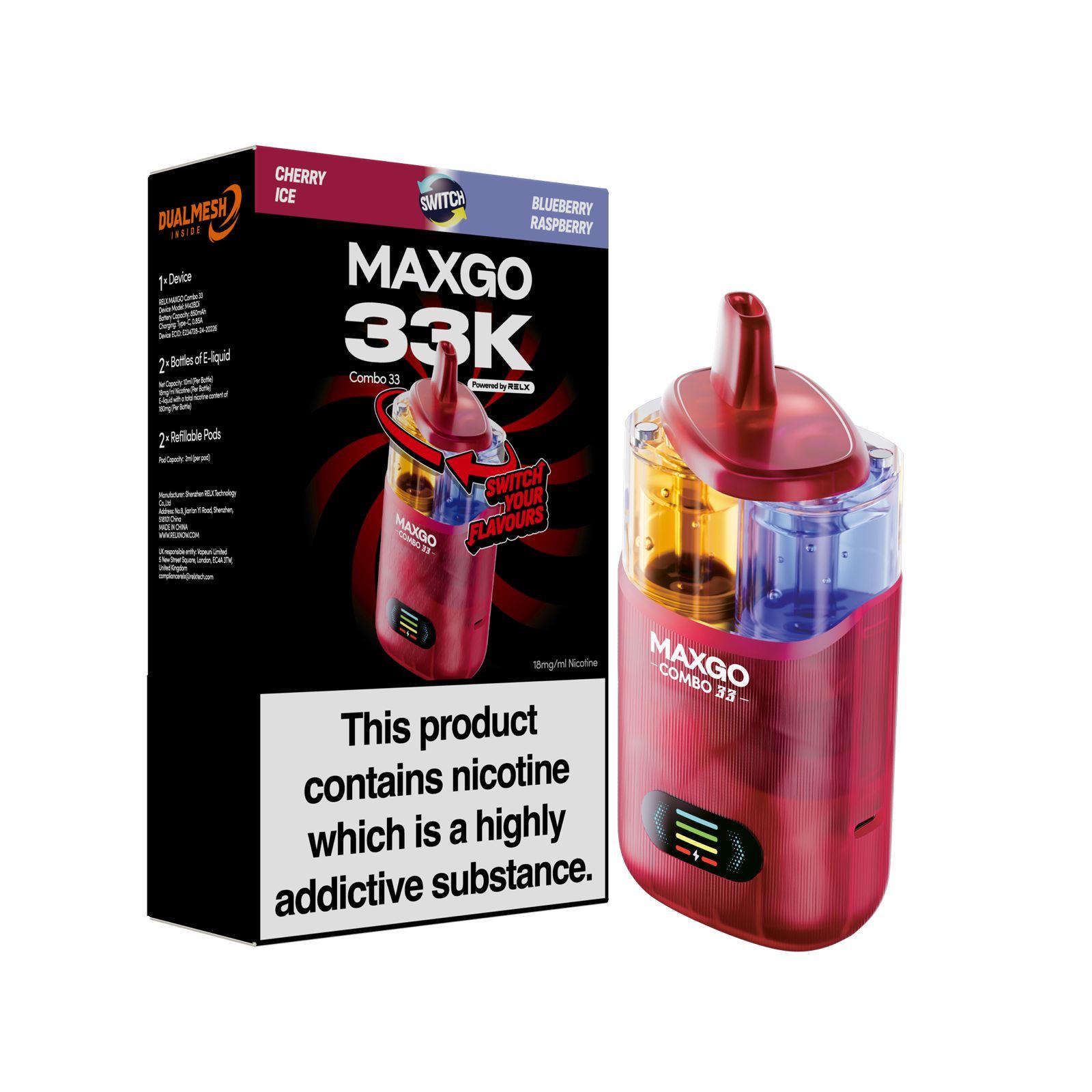 Relx Maxgo 33k Pod Vape Kit Pack of 5 Easy & Reliable Relx Maxgo 33k Pod Vape Kit Pack of 5 Easy & Reliable