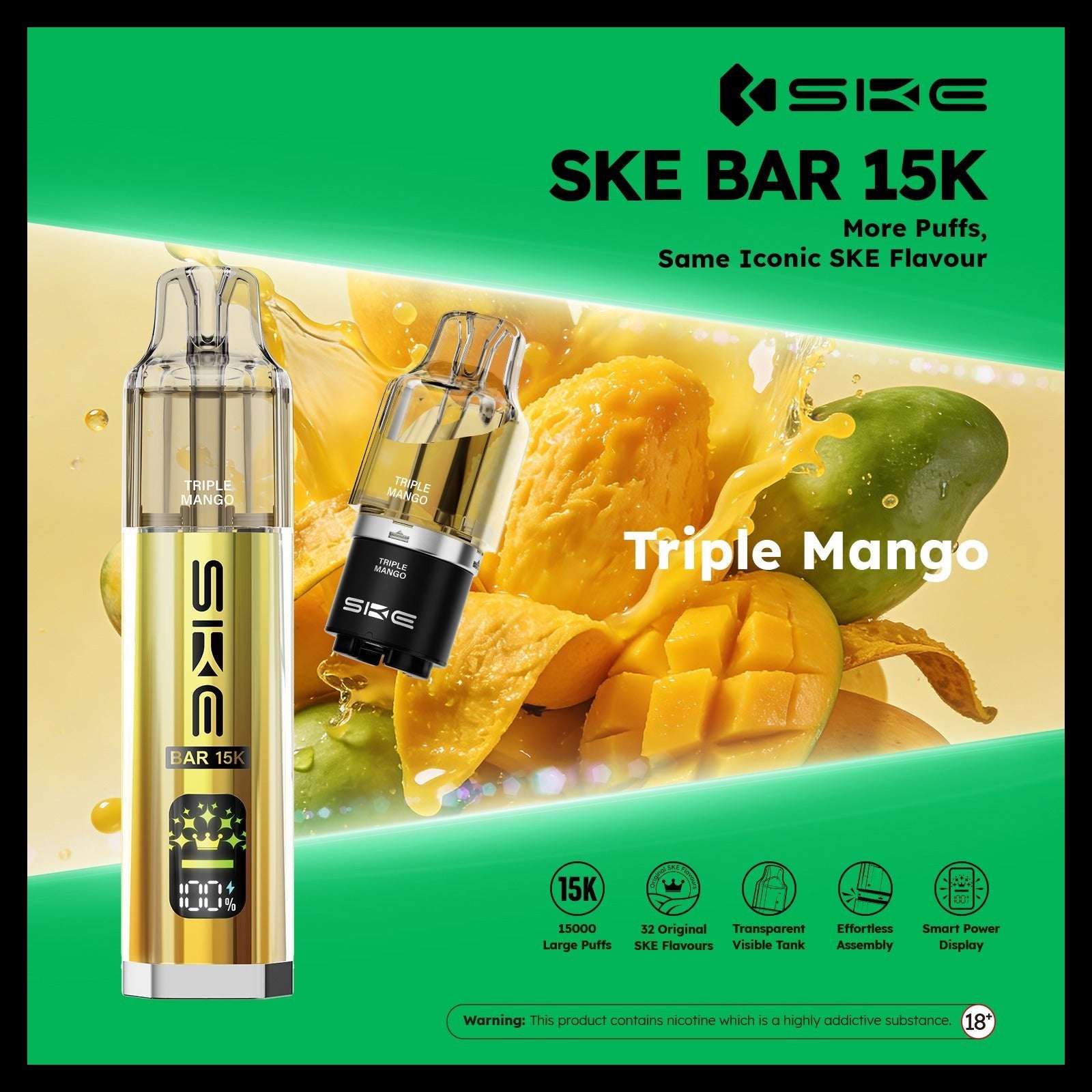 buy Ske Bar 15k Prefilled Pod Vape Kit at Wolfvapes.co.uk