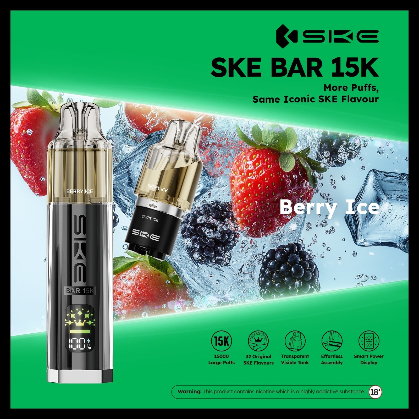 buy Ske Bar 15k Prefilled Pod Vape Kit at Wolfvapes.co.uk