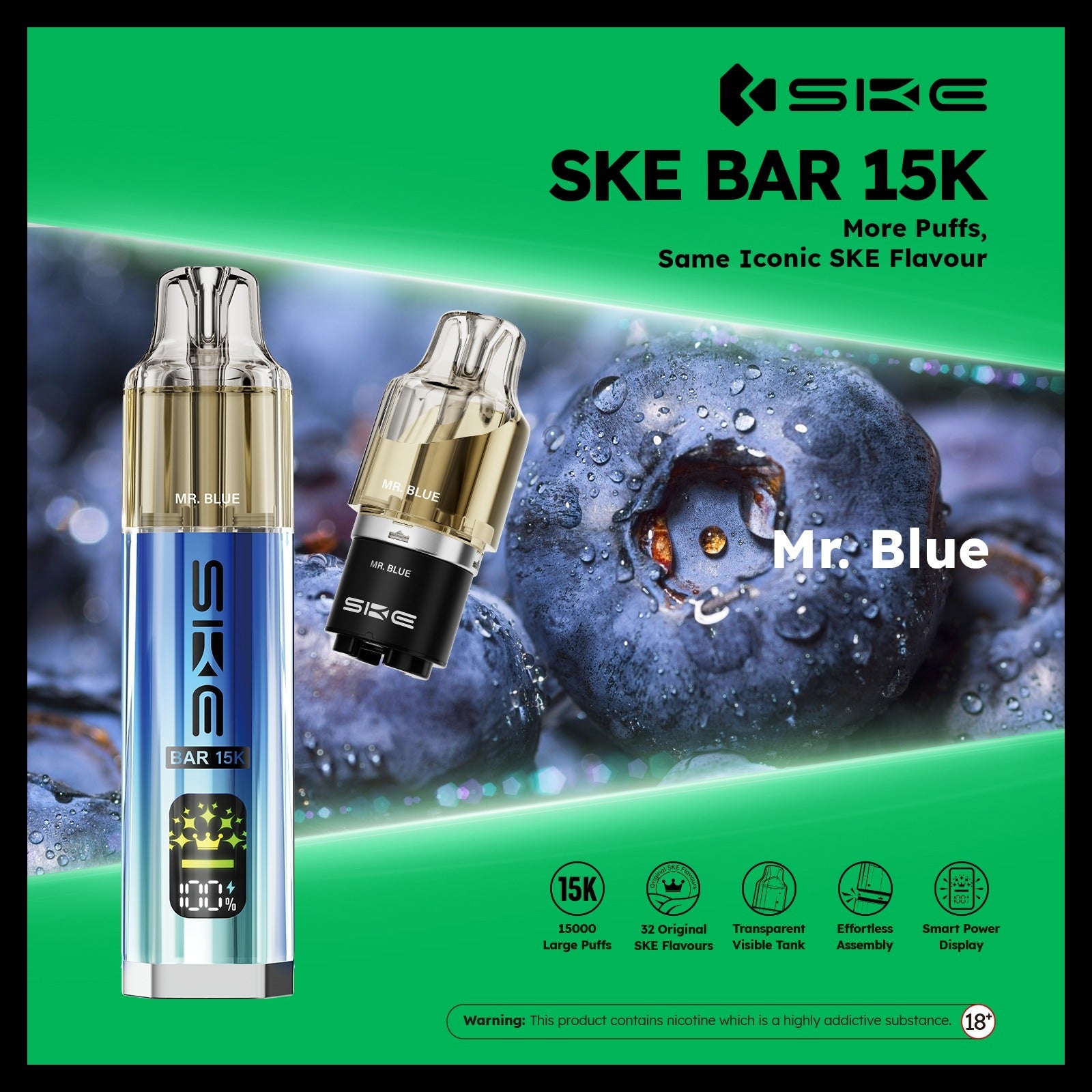 buy Ske Bar 15k Prefilled Pod Vape Kit at Wolfvapes.co.uk