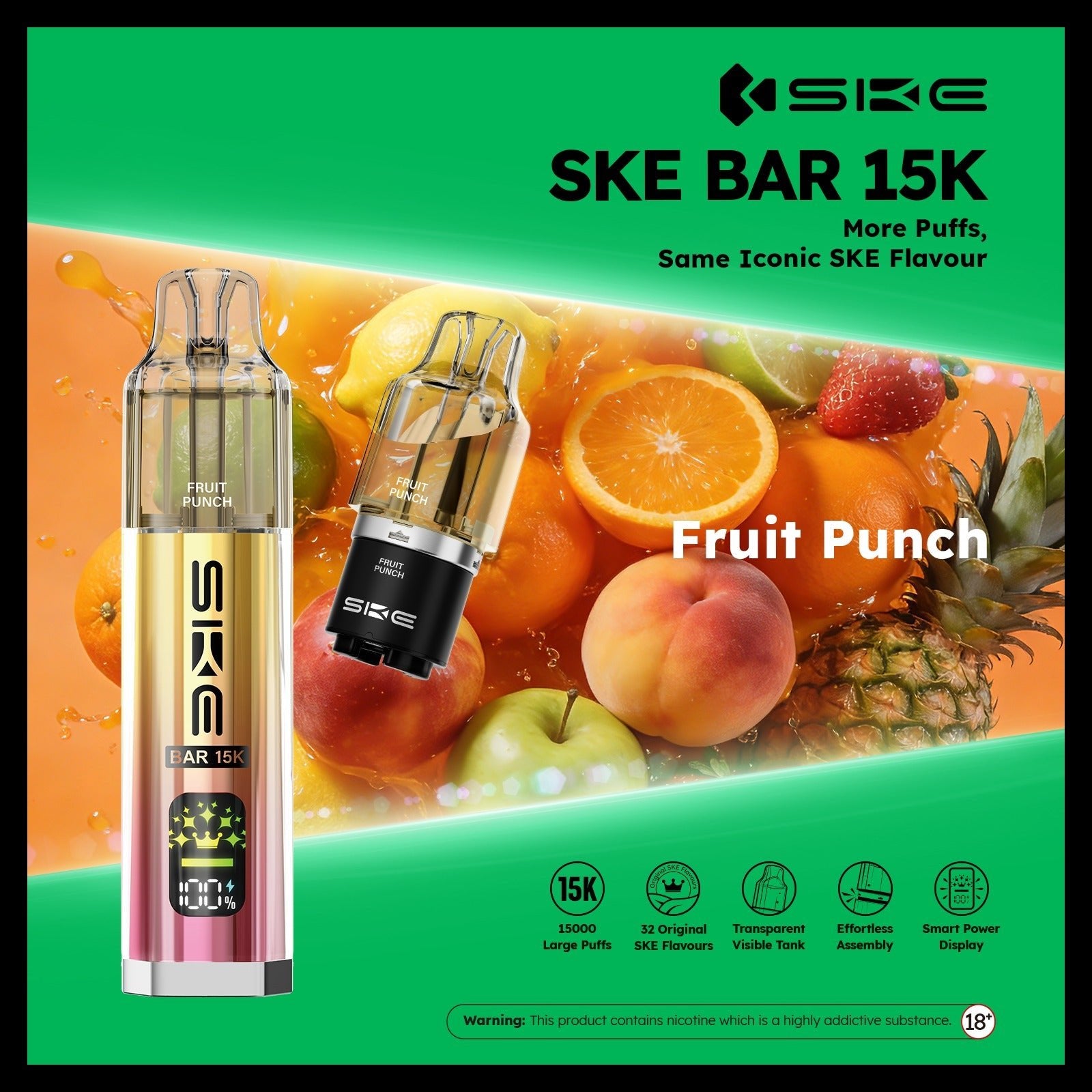 buy Ske Bar 15k Prefilled Pod Vape Kit at Wolfvapes.co.uk