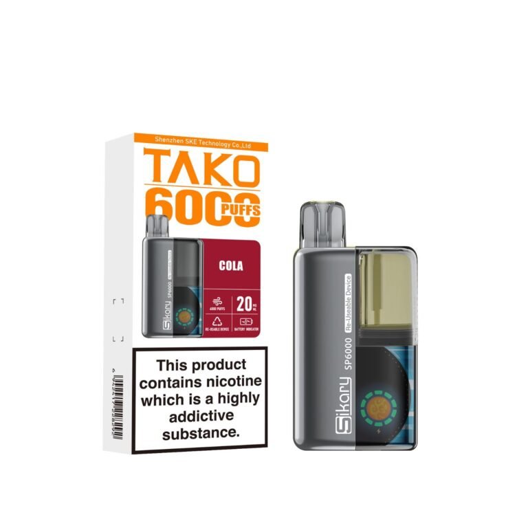 buy Ske Sikary Tako SP6000 Prefilled Pod Vape Box of 5 at Wolfvapes.co.uk