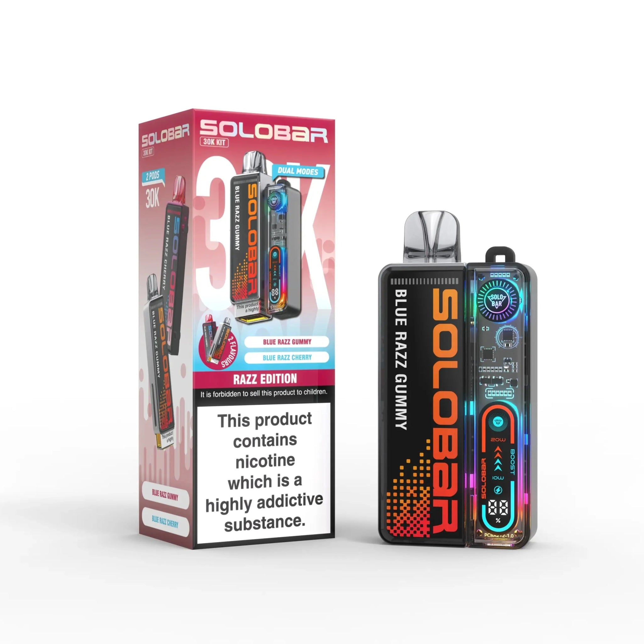 buy Solo Bar Boost 30K Prefilled Vape Kit Box of 5 at Wolfvapes.co.uk