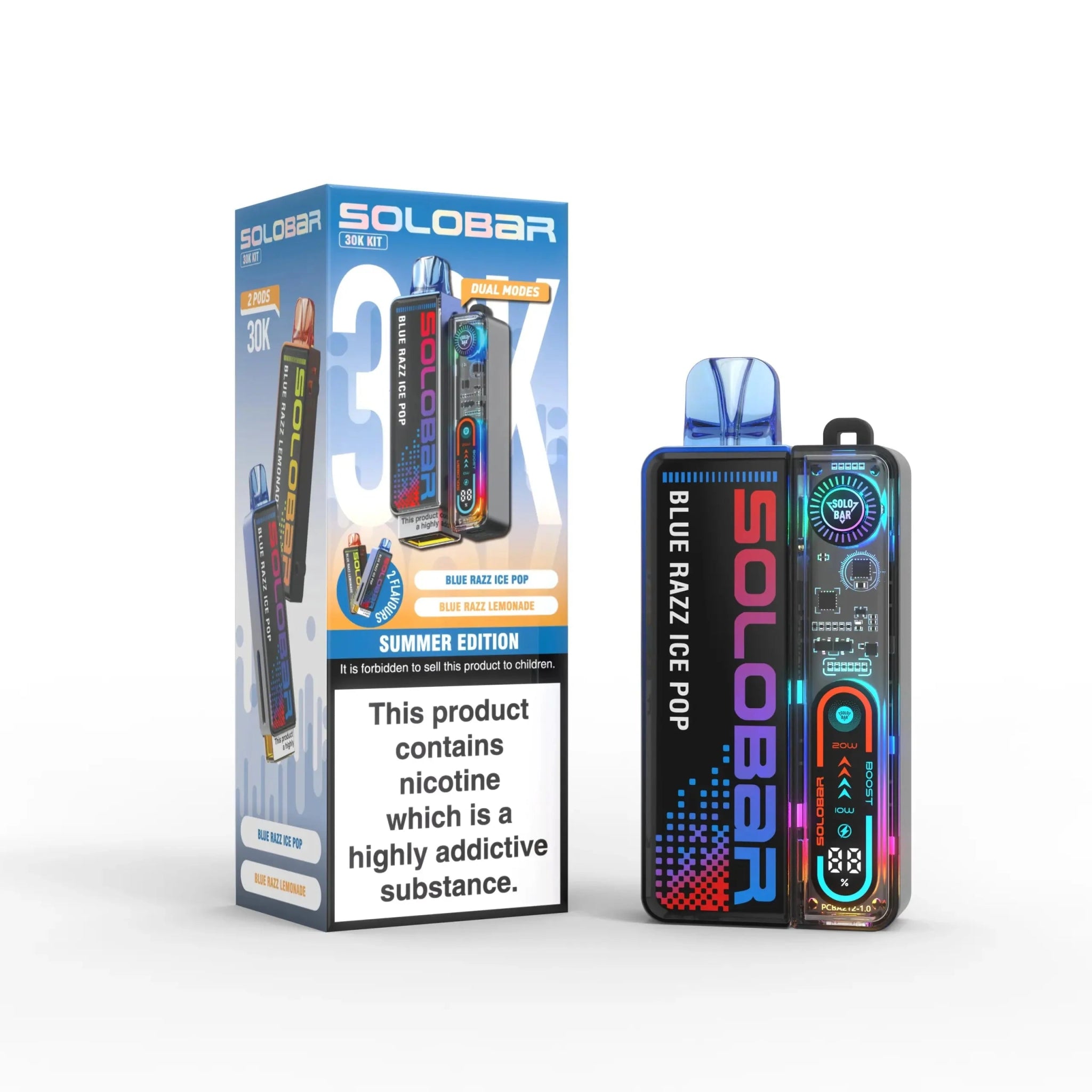 buy Solo Bar Boost 30K Prefilled Vape Kit Box of 5 at Wolfvapes.co.uk