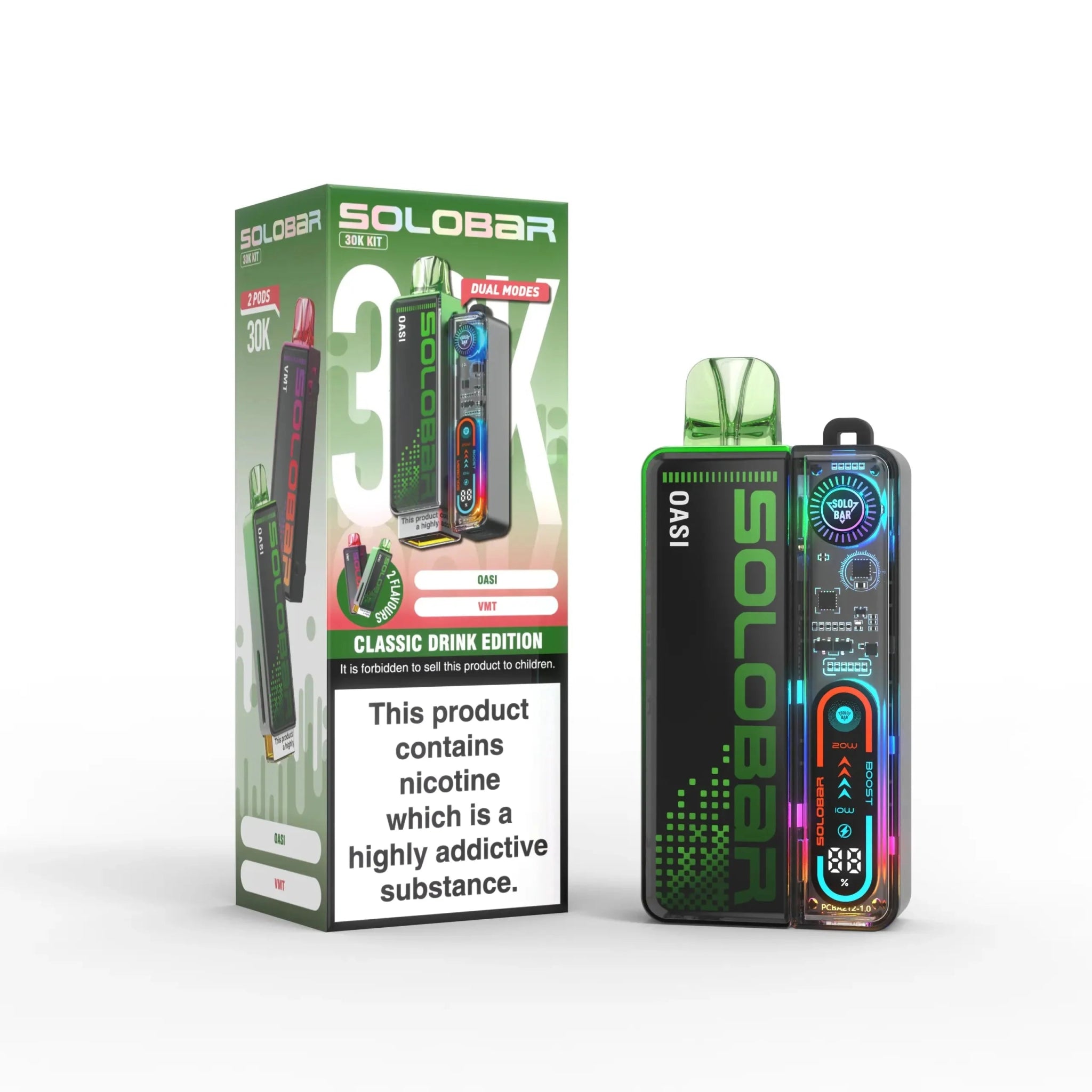 buy Solo Bar Boost 30K Prefilled Vape Kit Box of 5 at Wolfvapes.co.uk