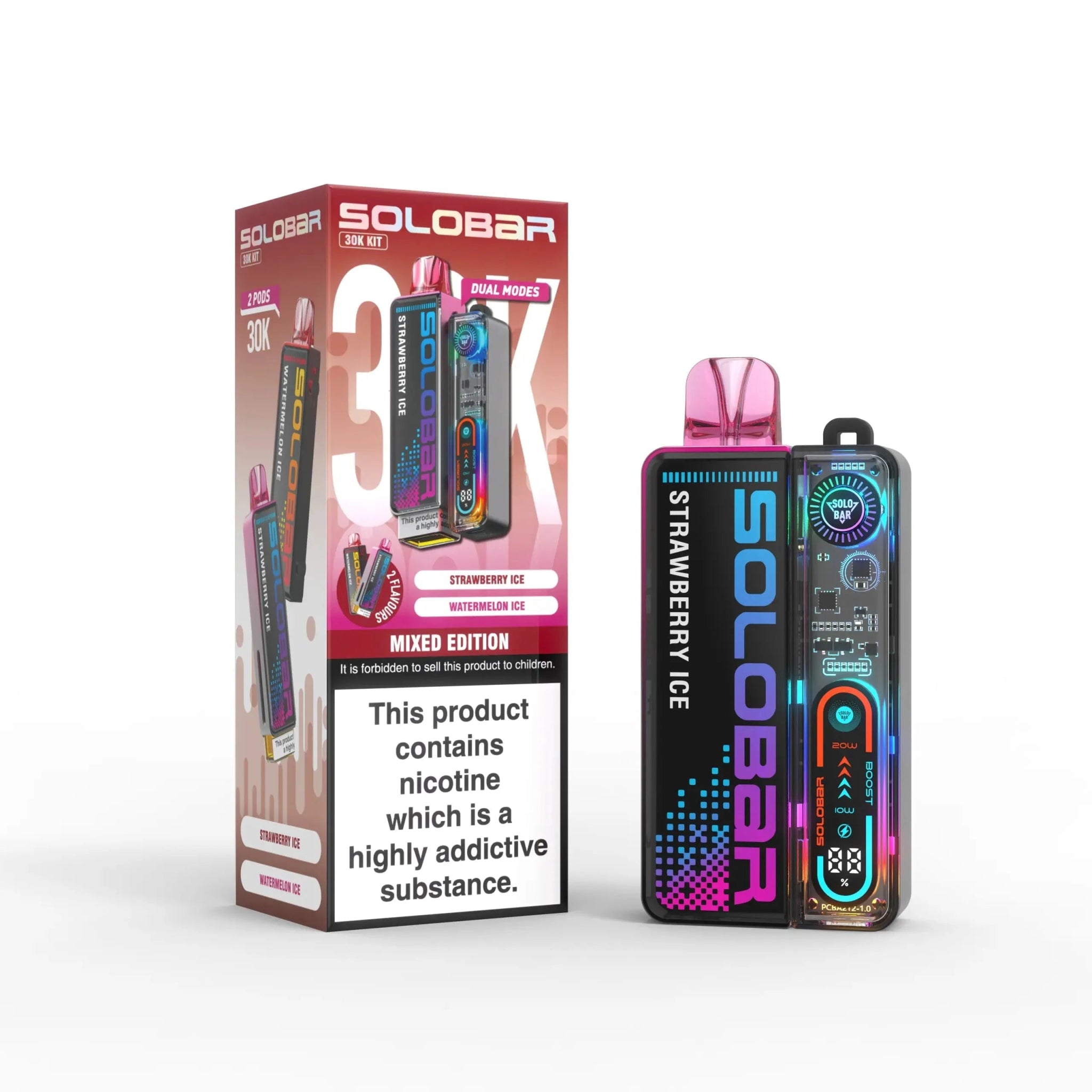buy Solo Bar Boost 30K Prefilled Vape Kit Box of 5 at Wolfvapes.co.uk