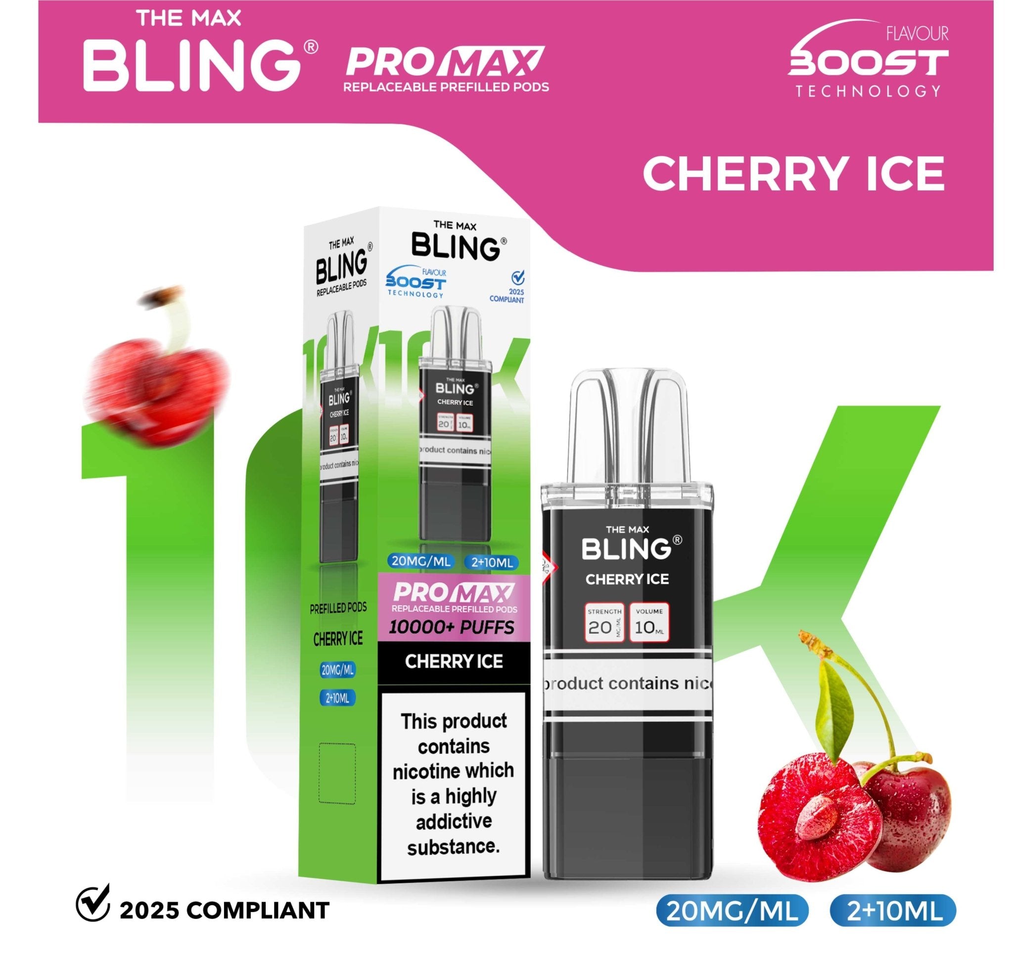 buy The Bling 10k Pro Max Replacement Pods (BOX OF 5) at Wolfvapes.co.uk