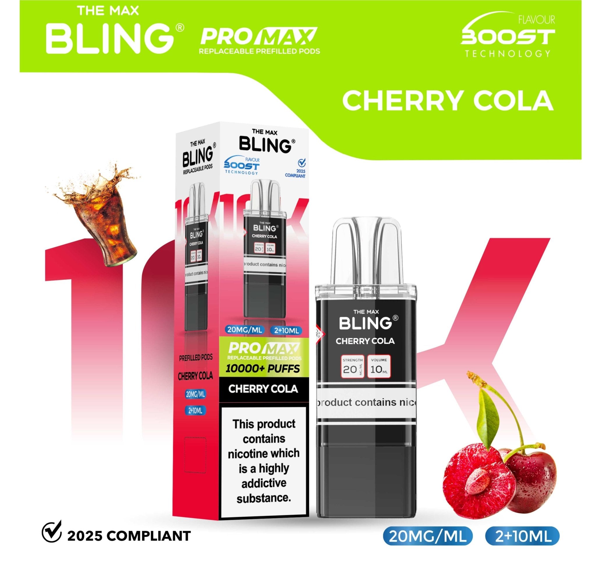 buy The Bling 10k Pro Max Replacement Pods (BOX OF 5) at Wolfvapes.co.uk