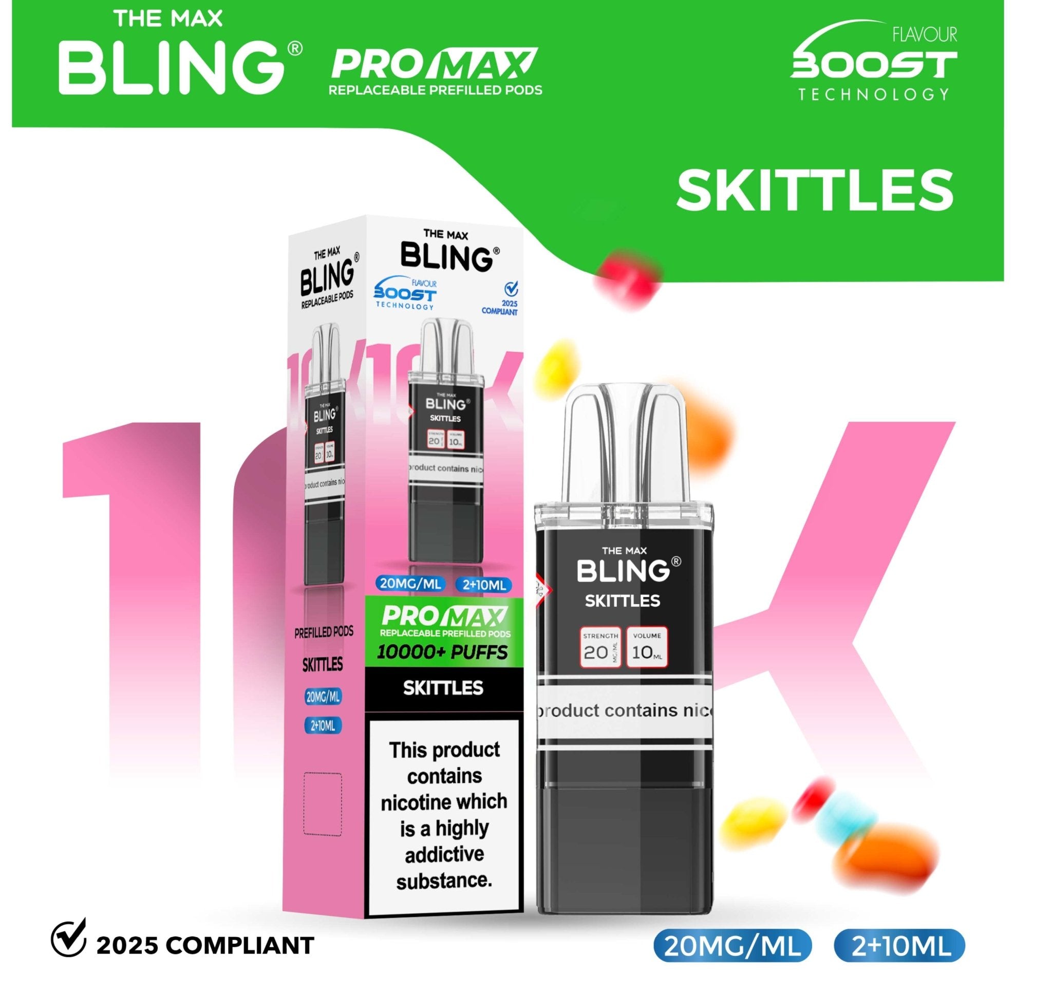 buy The Bling 10k Pro Max Replacement Pods (BOX OF 5) at Wolfvapes.co.uk