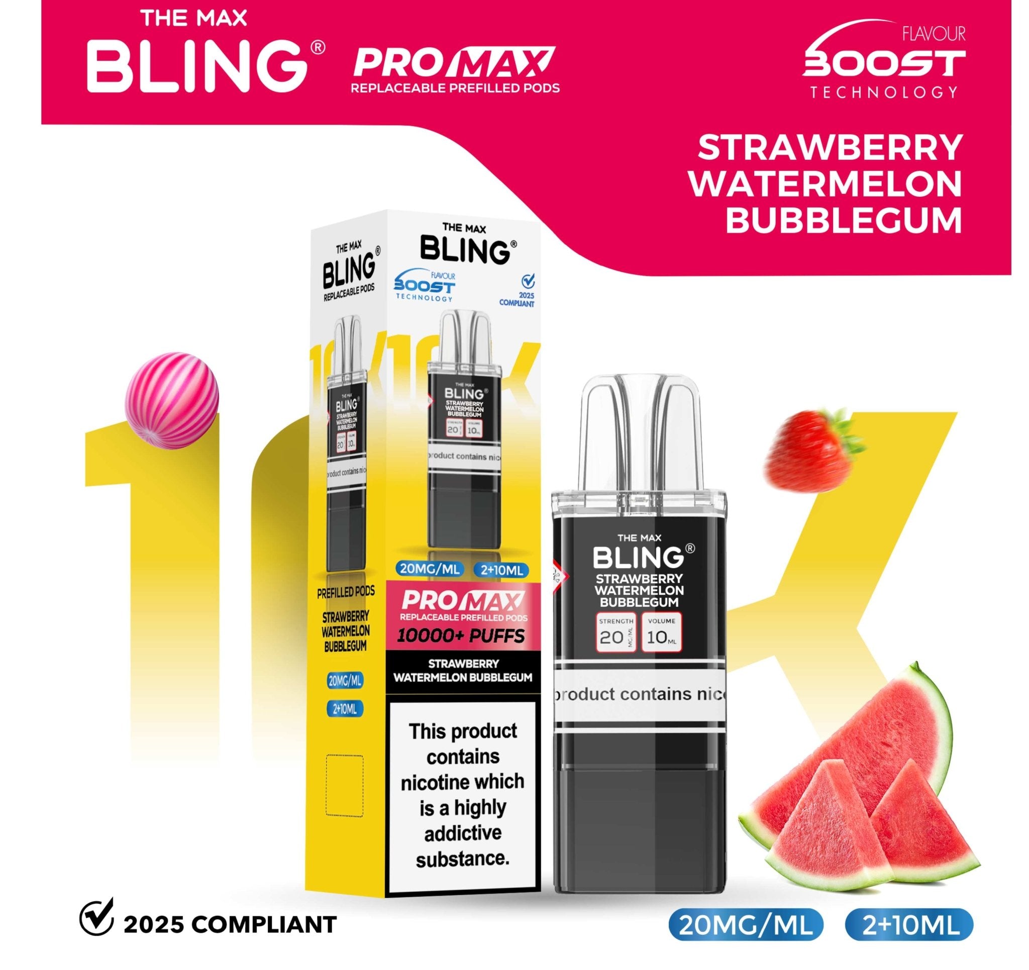 buy The Bling 10k Pro Max Replacement Pods (BOX OF 5) at Wolfvapes.co.uk