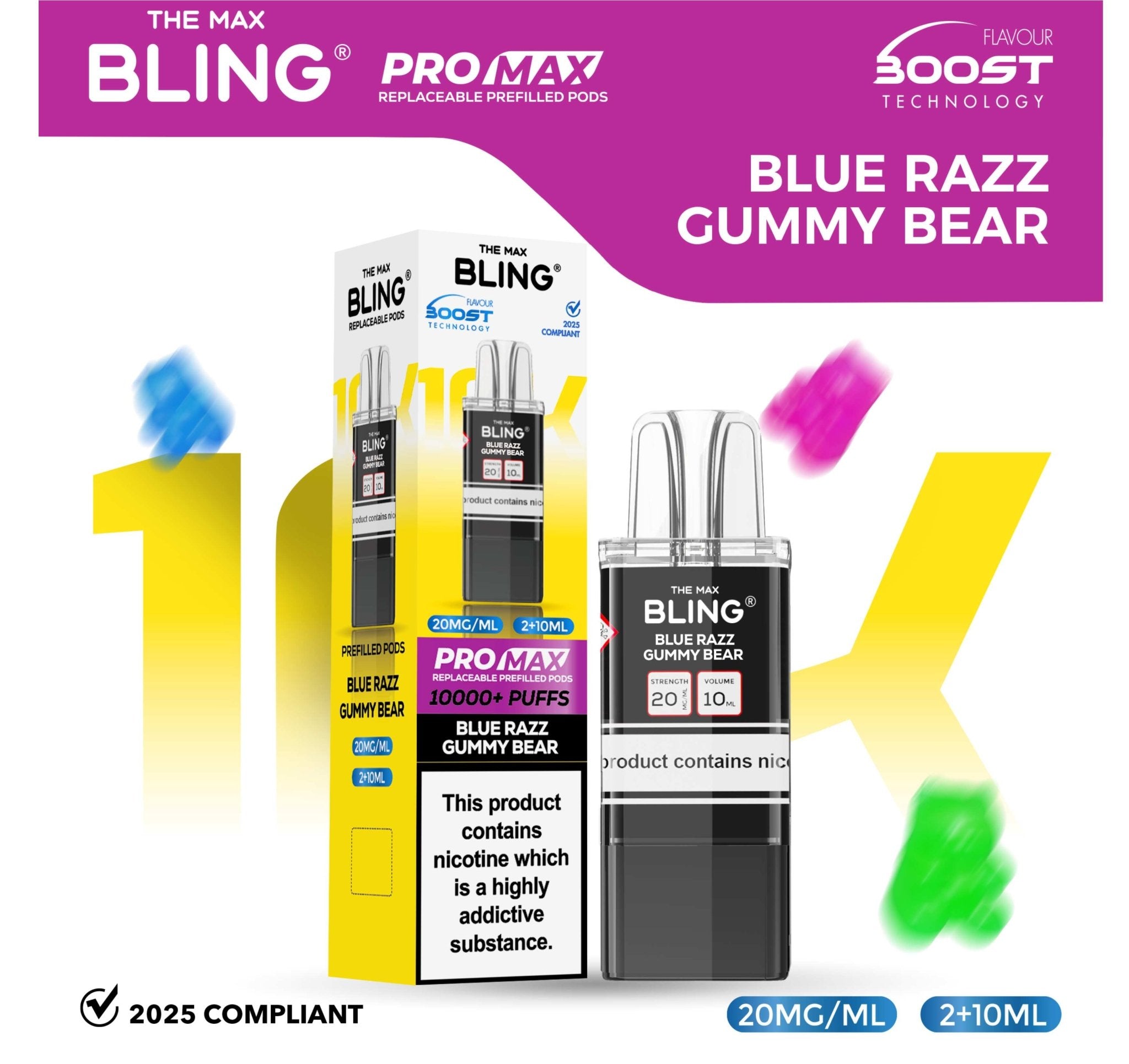 buy The Bling 10k Pro Max Replacement Pods (BOX OF 5) at Wolfvapes.co.uk