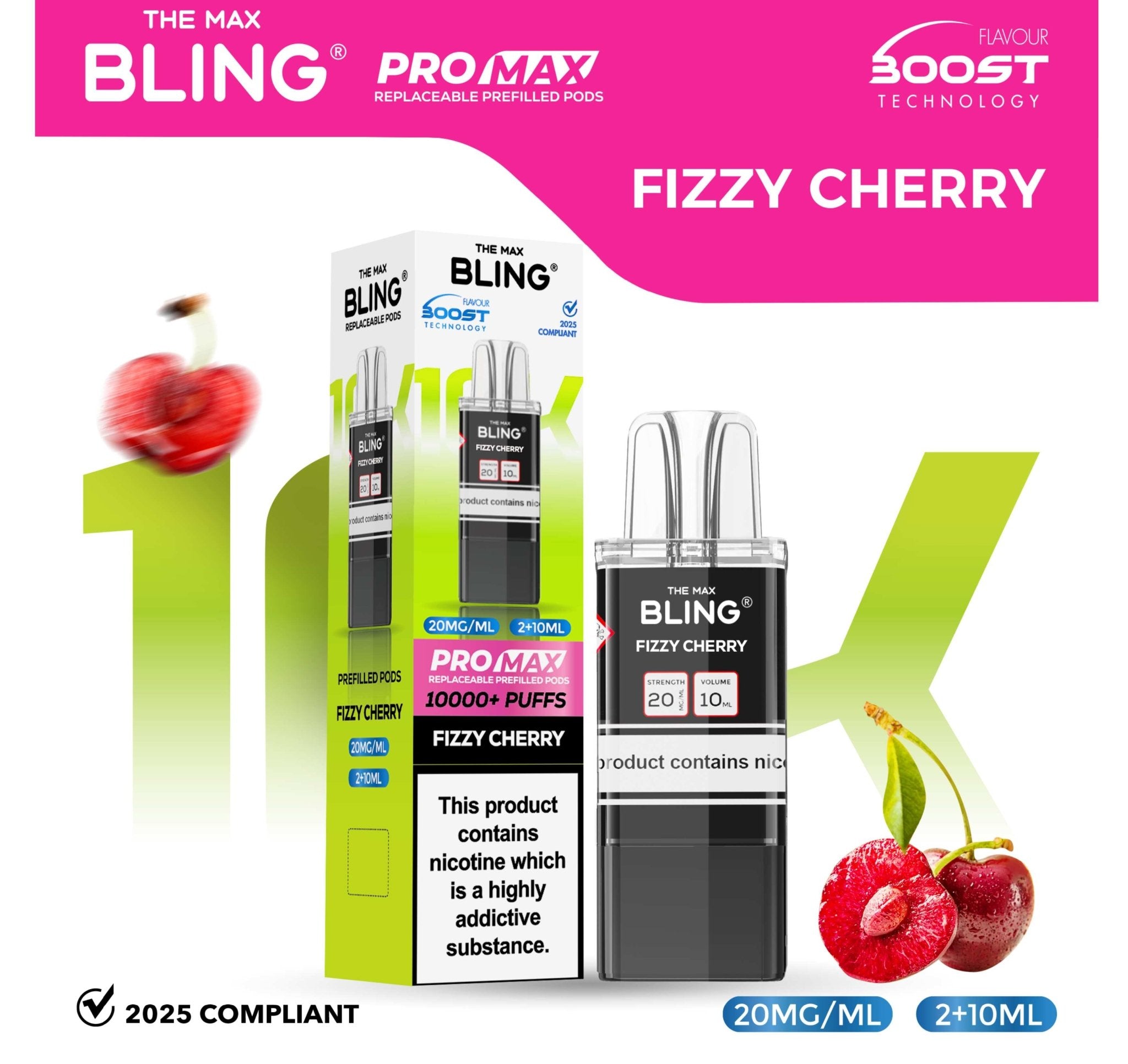buy The Bling 10k Pro Max Replacement Pods (BOX OF 5) at Wolfvapes.co.uk