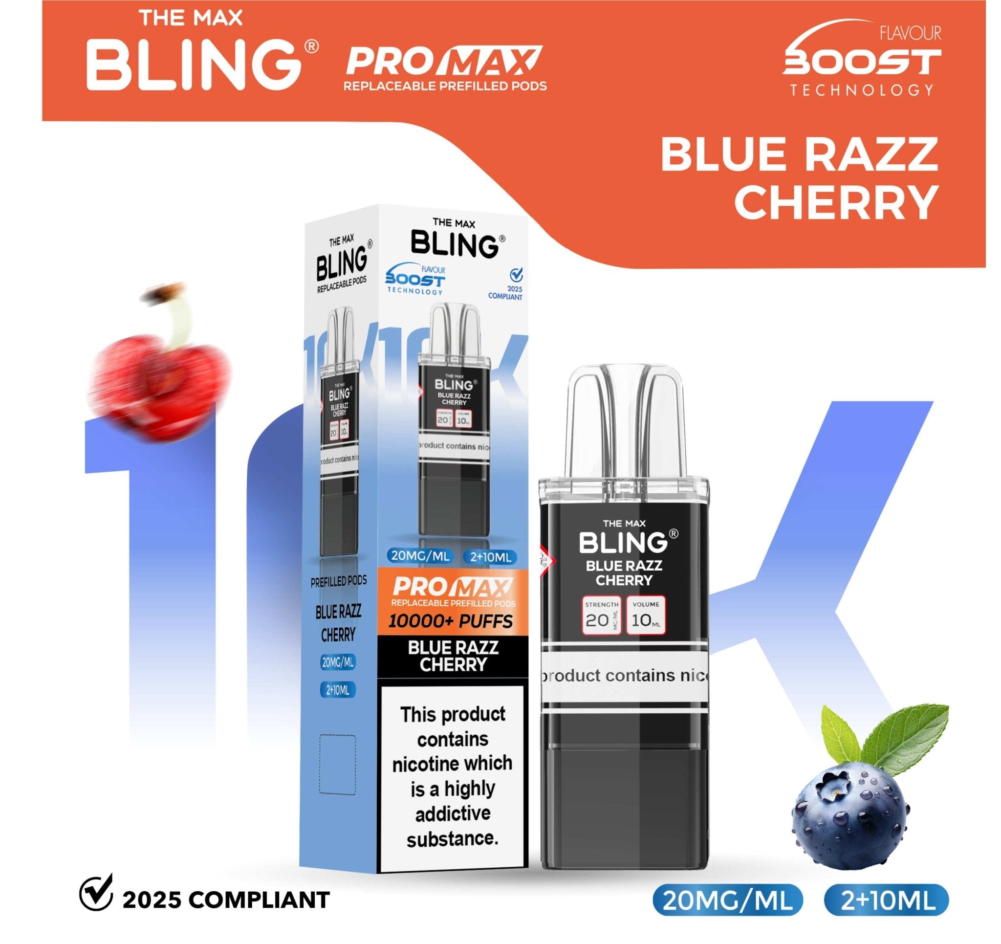 buy The Bling 10k Pro Max Replacement Pods (BOX OF 5) at Wolfvapes.co.uk