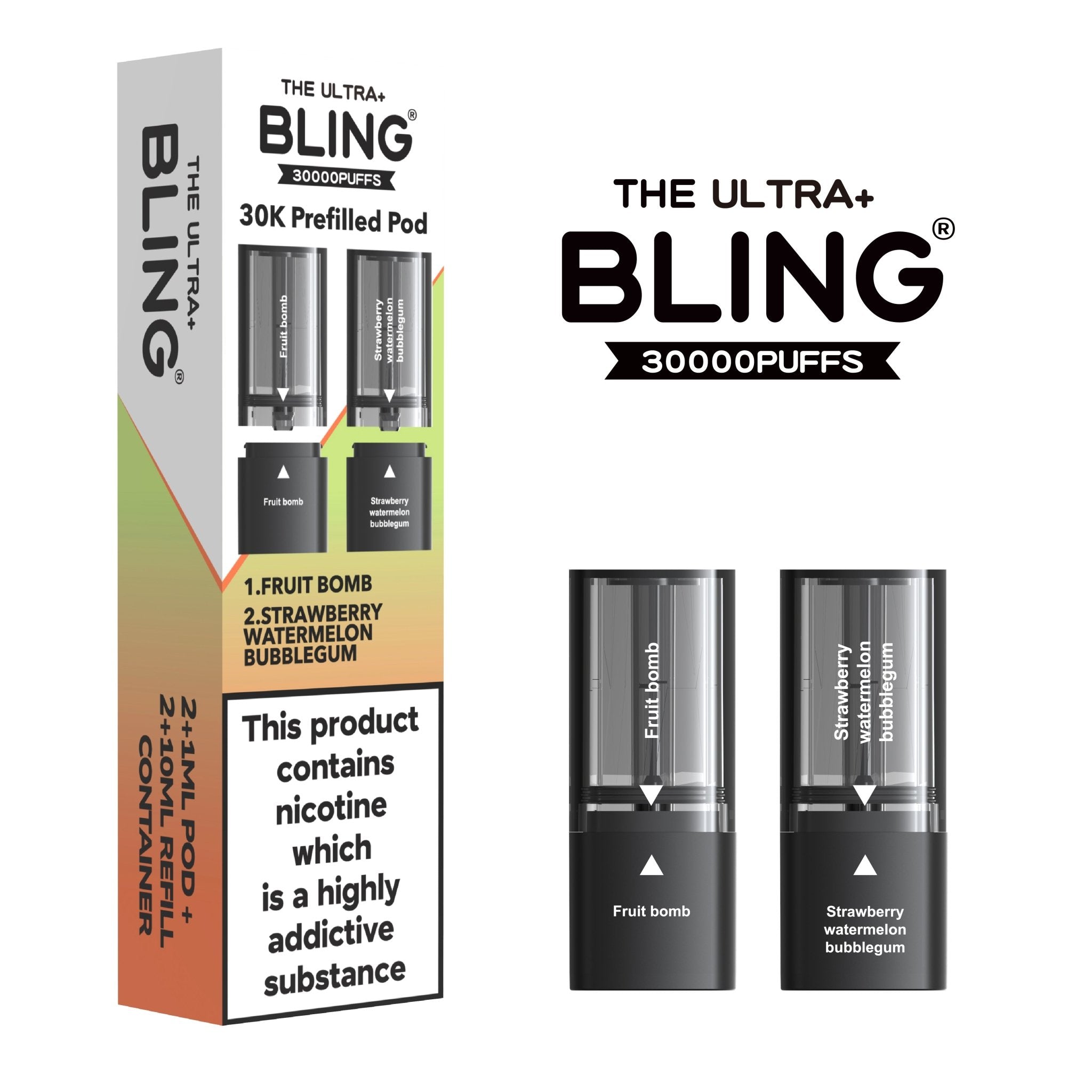 buy The Bling Ultra Plus 30k Replacement Pods Pack of 5 at Wolfvapes.co.uk