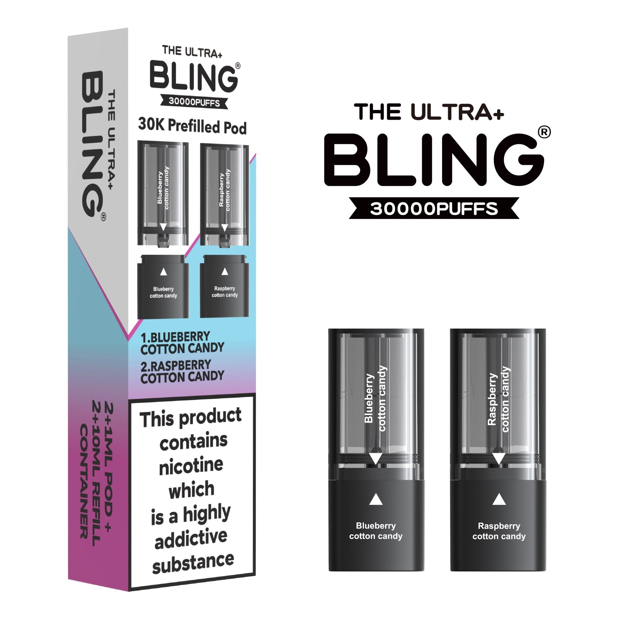 buy The Bling Ultra Plus 30k Replacement Pods Pack of 5 at Wolfvapes.co.uk