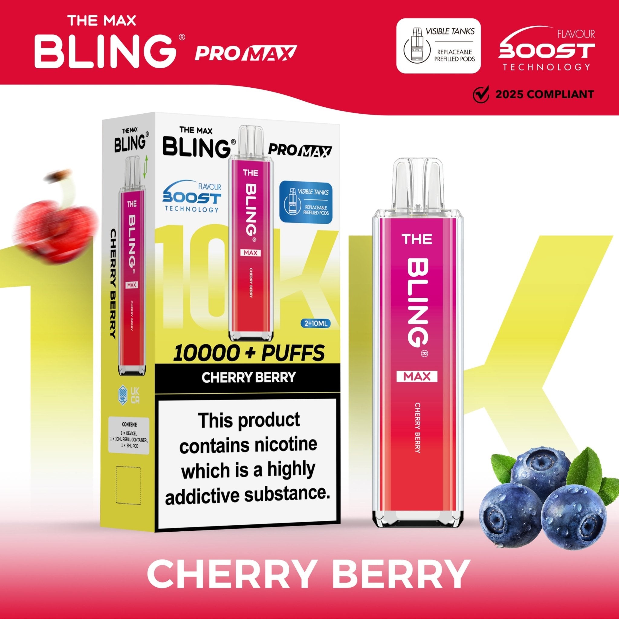 buy The Crystal Bling Max 10000 Preffilled Vape Kit Box of 5 at Wolfvapes.co.uk