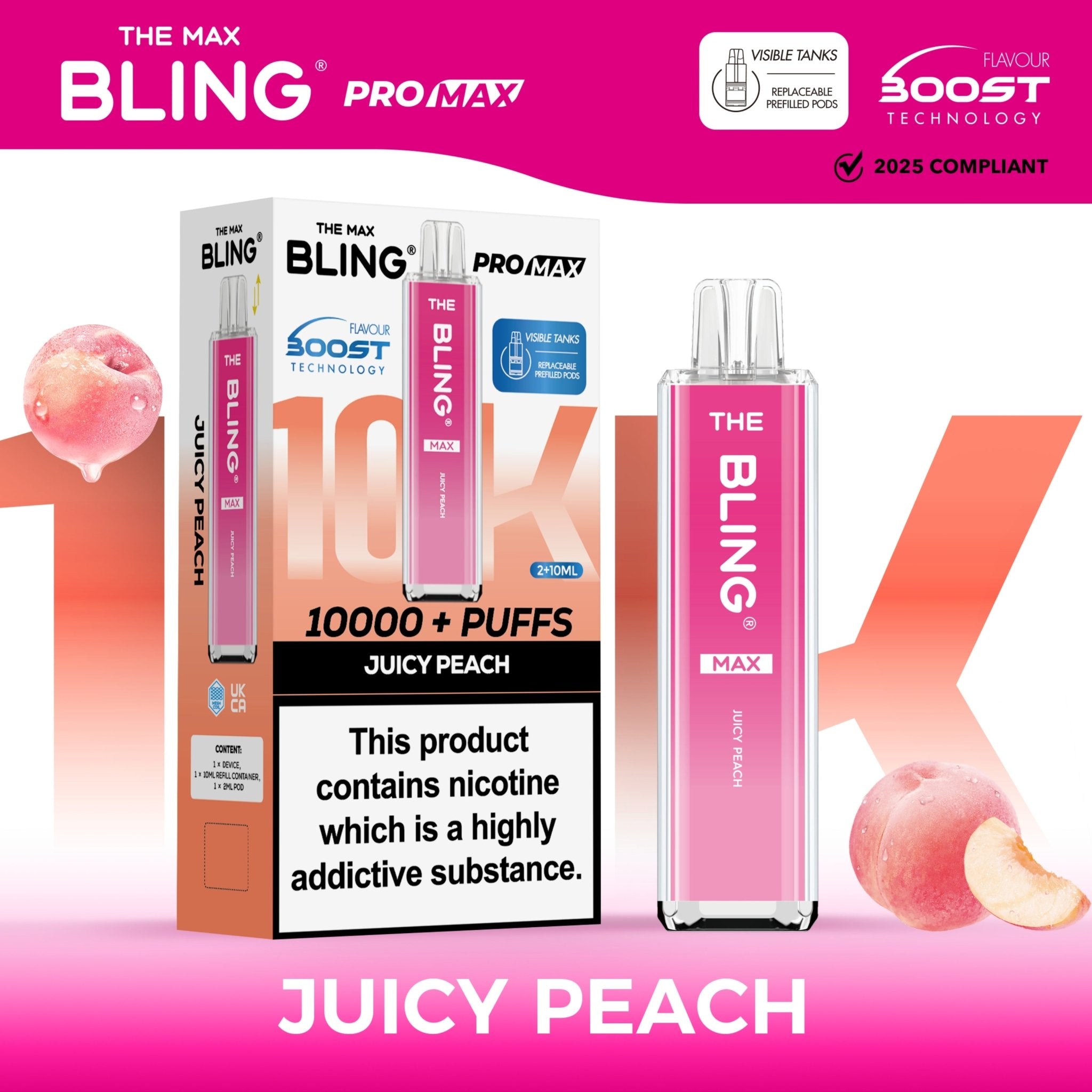 buy The Crystal Bling Max 10000 Preffilled Vape Kit Box of 5 at Wolfvapes.co.uk