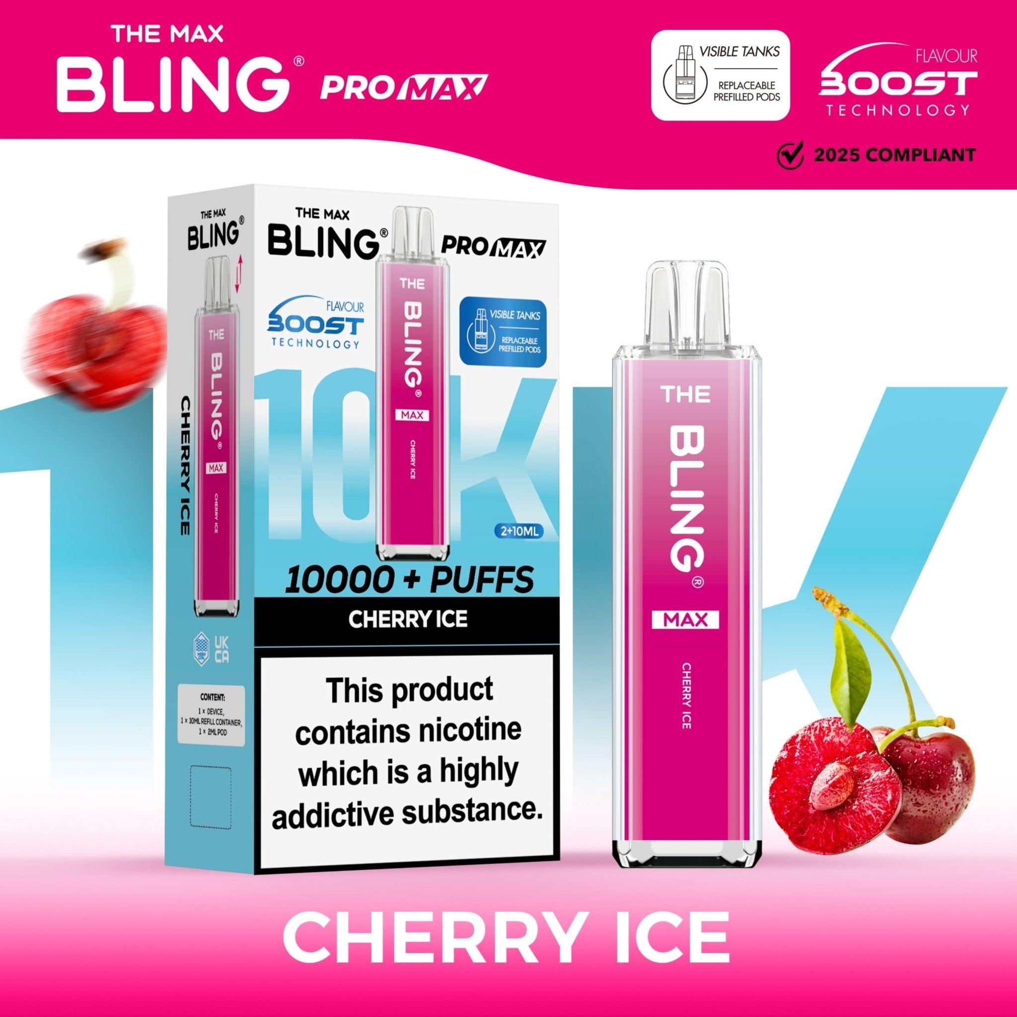 buy The Crystal Bling Max 10000 Preffilled Vape Kit Box of 5 at Wolfvapes.co.uk