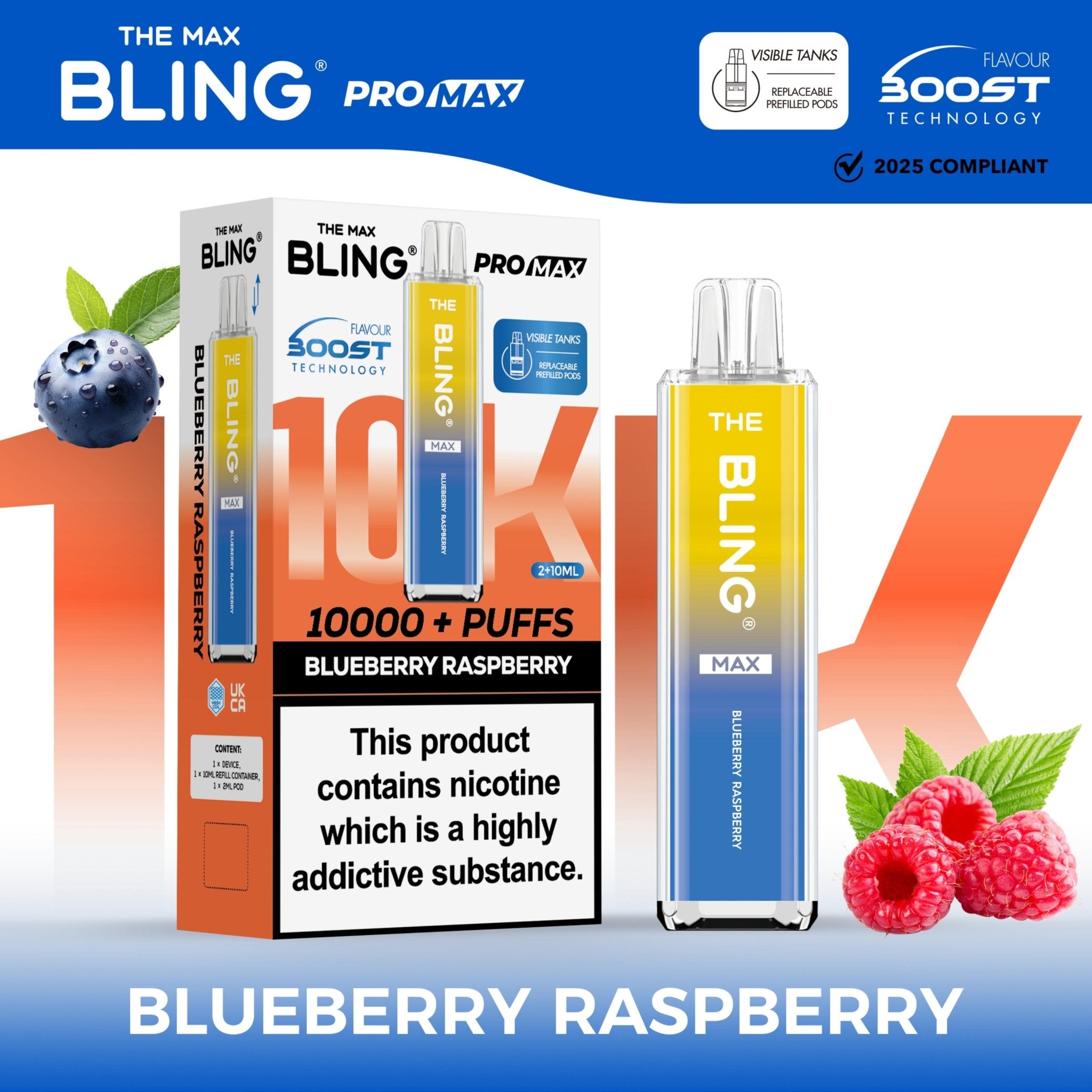 buy The Crystal Bling Max 10000 Preffilled Vape Kit Box of 5 at Wolfvapes.co.uk