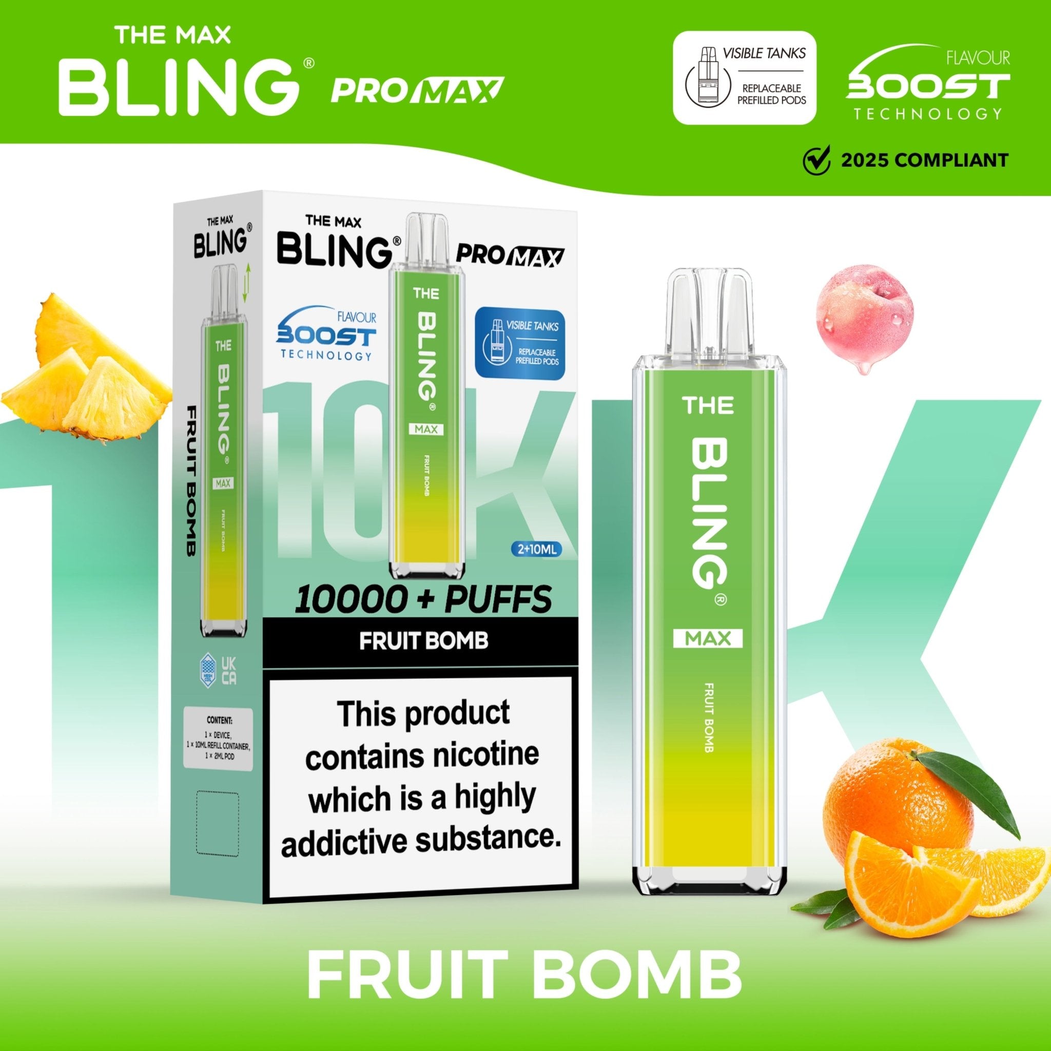 buy The Crystal Bling Max 10000 Preffilled Vape Kit Box of 5 at Wolfvapes.co.uk