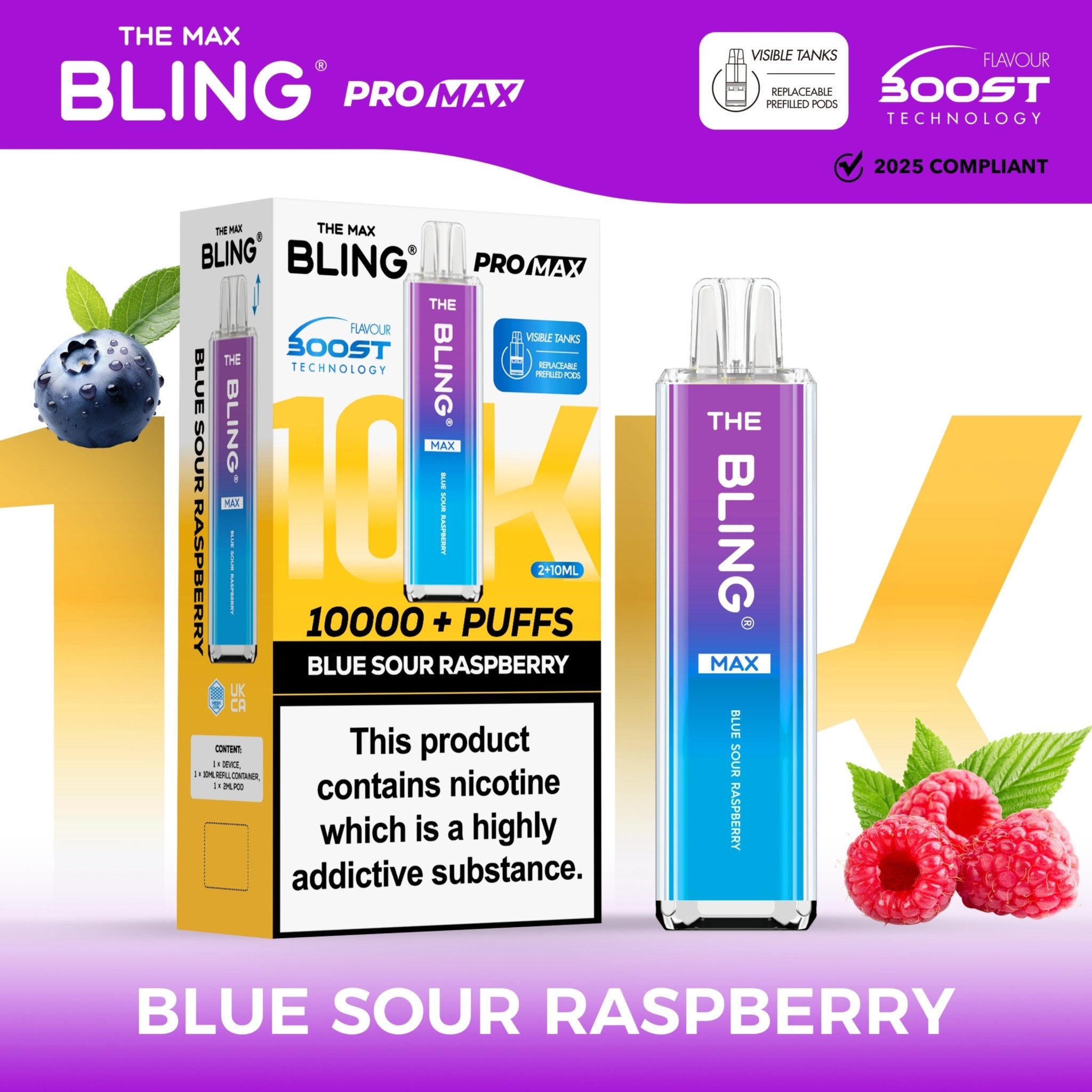 buy The Crystal Bling Max 10000 Preffilled Vape Kit Box of 5 at Wolfvapes.co.uk