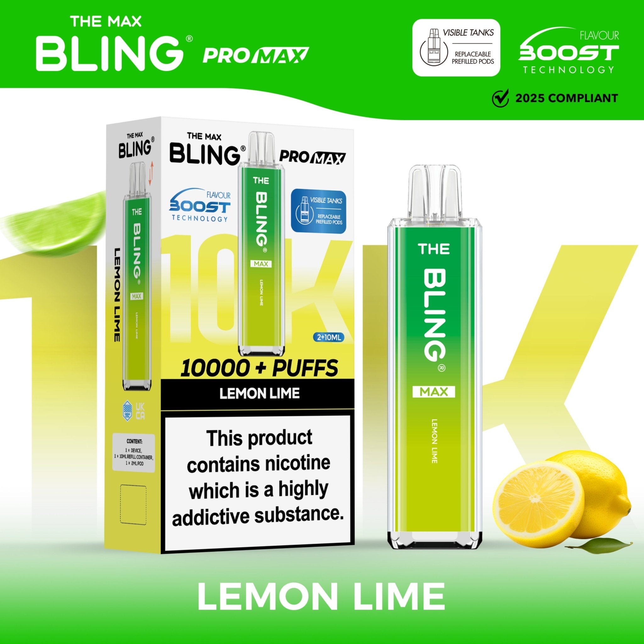 buy The Crystal Bling Max 10000 Preffilled Vape Kit Box of 5 at Wolfvapes.co.uk
