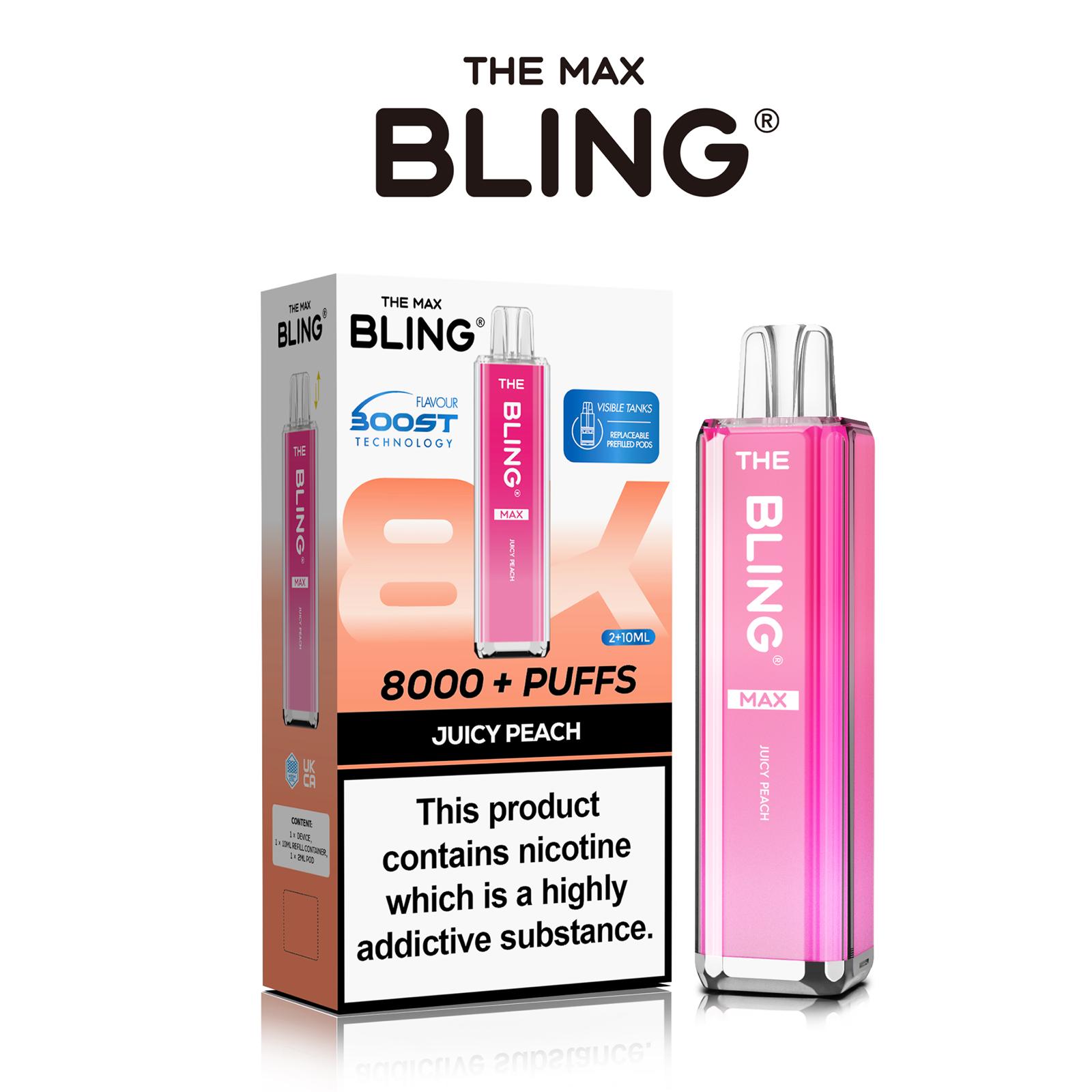 buy The Crystal Bling Max 8000 Preffilled Vape Kit Box of 5 at Wolfvapes.co.uk