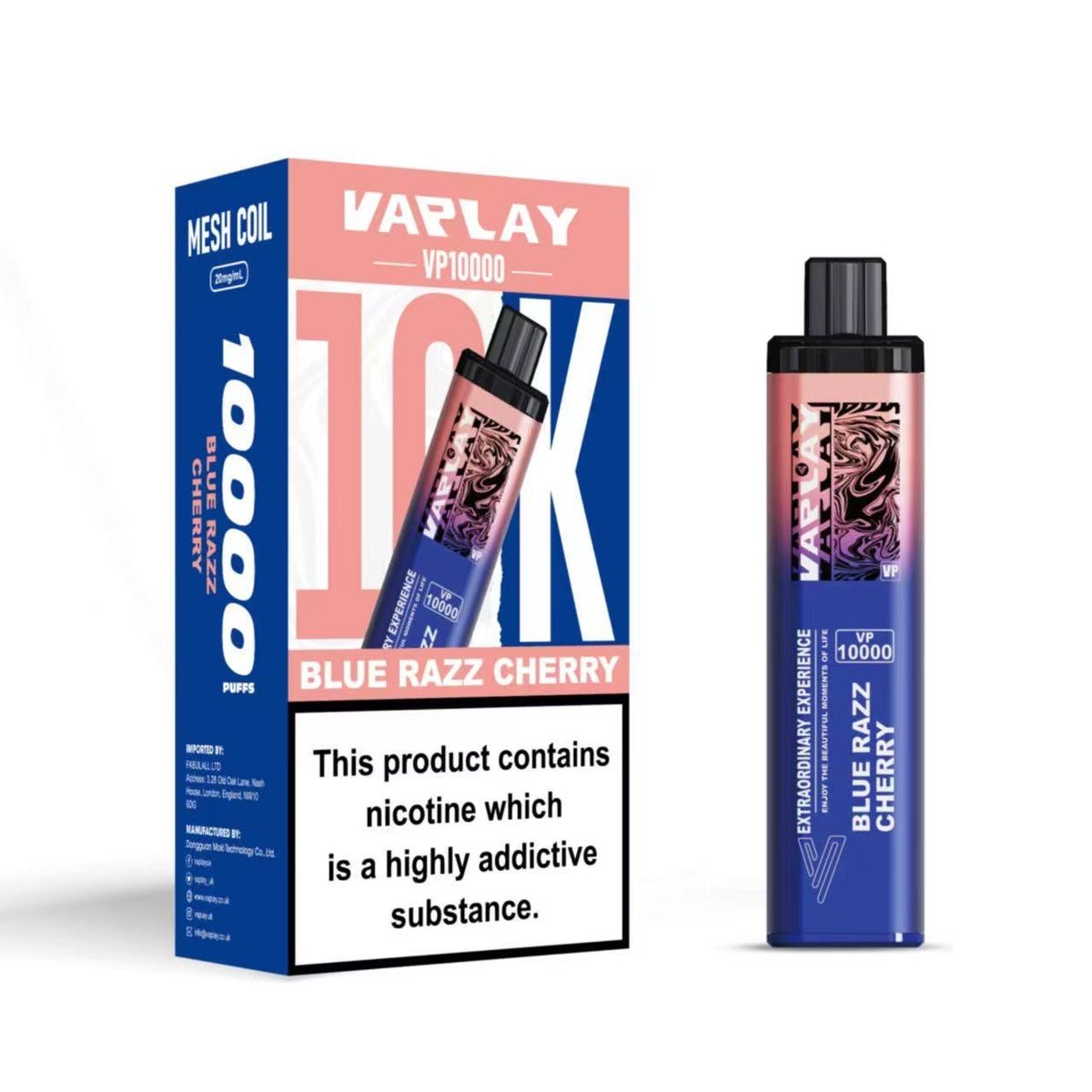 Vaplay VP10000 Prefilled Pod Vape Kit Box of 5 Vaplay VP10000 Prefilled Pod Vape Kit Box of 5