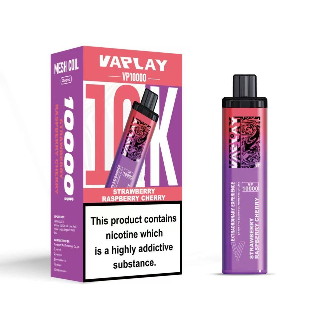 Vaplay VP10000 Prefilled Pod Vape Kit Box of 5 Vaplay VP10000 Prefilled Pod Vape Kit Box of 5