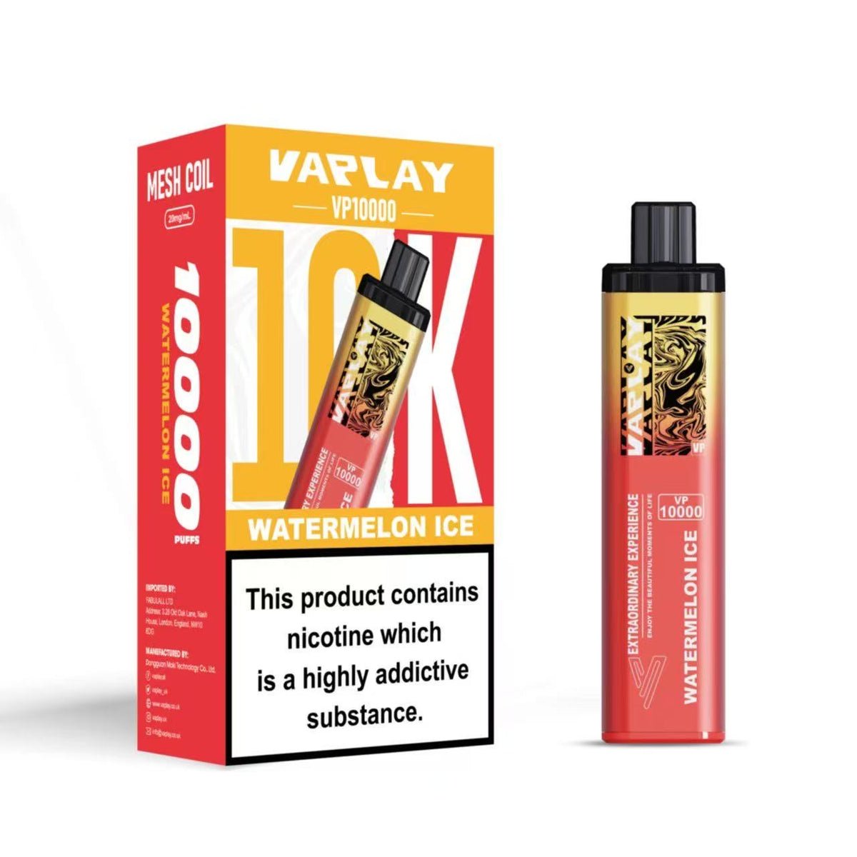 Vaplay VP10000 Prefilled Pod Vape Kit Box of 5 Vaplay VP10000 Prefilled Pod Vape Kit Box of 5