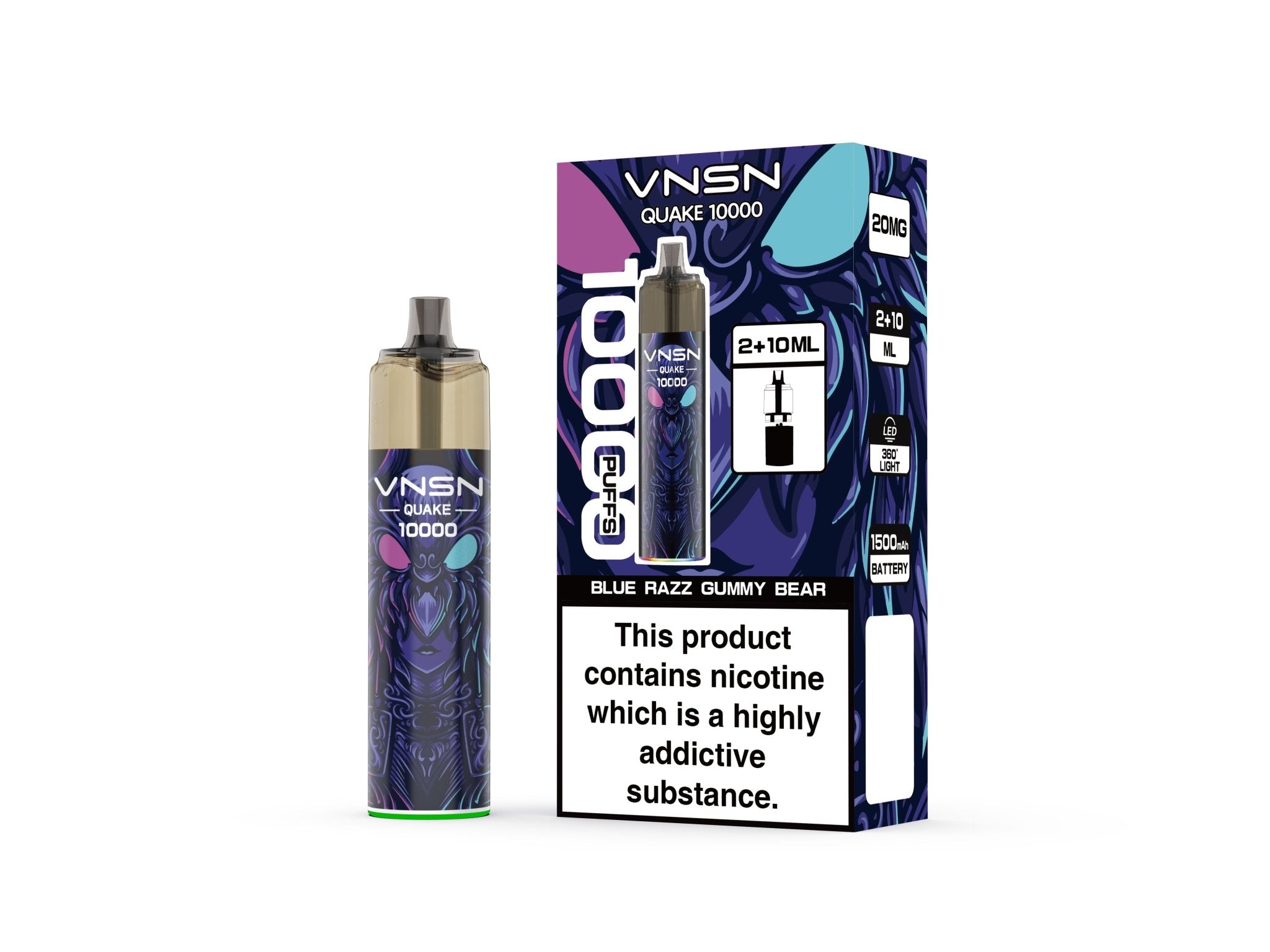 buy VNSN Quake 10000 Prefilled Refill Pod Vape Kit Box of 5 at Wolfvapes.co.uk