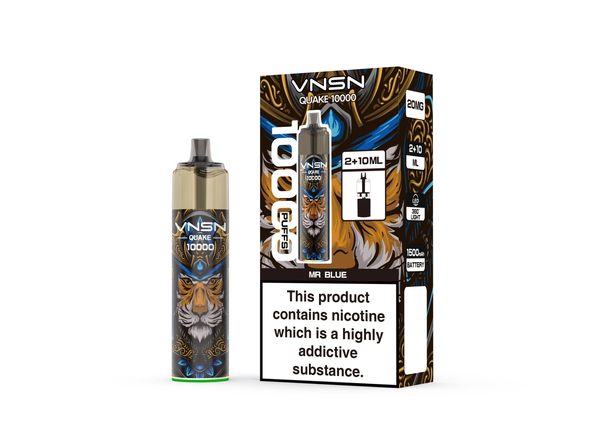 buy VNSN Quake 10000 Prefilled Refill Pod Vape Kit Box of 5 at Wolfvapes.co.uk